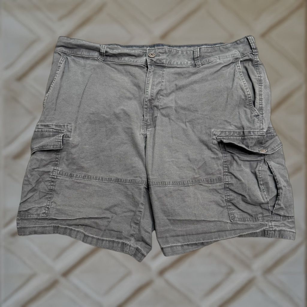 Izod Izod Saltwater Cargo Shorts Mens 40x10.5 Gray Stretch Cotton Casual Outdoor Size US 40 / EU 56 - 1 Thumbnail