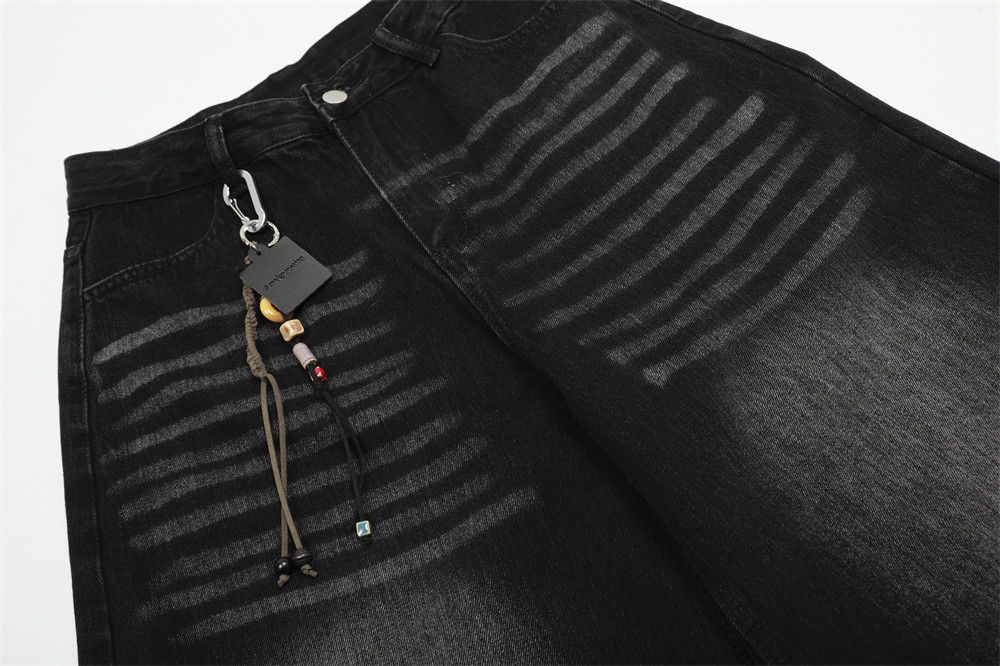 Japanese Brand × Jean Loose hiphop washed trendy embroidered scimitar jeans Size US 34 / EU 50 - 5 Thumbnail