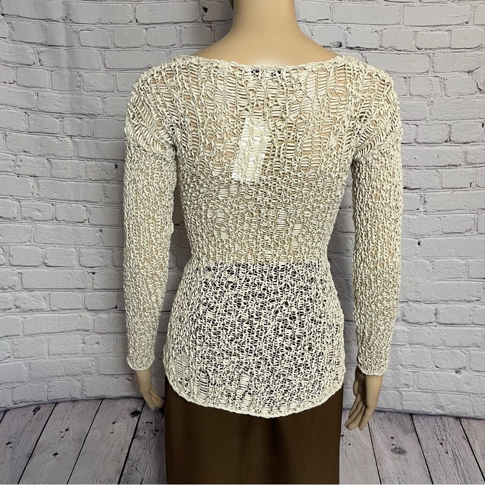 Vince NWT New $345 Vince Organic Cotton Beige Sweater Size XXS Size XXS / US 00 / IT 34 - 4 Thumbnail