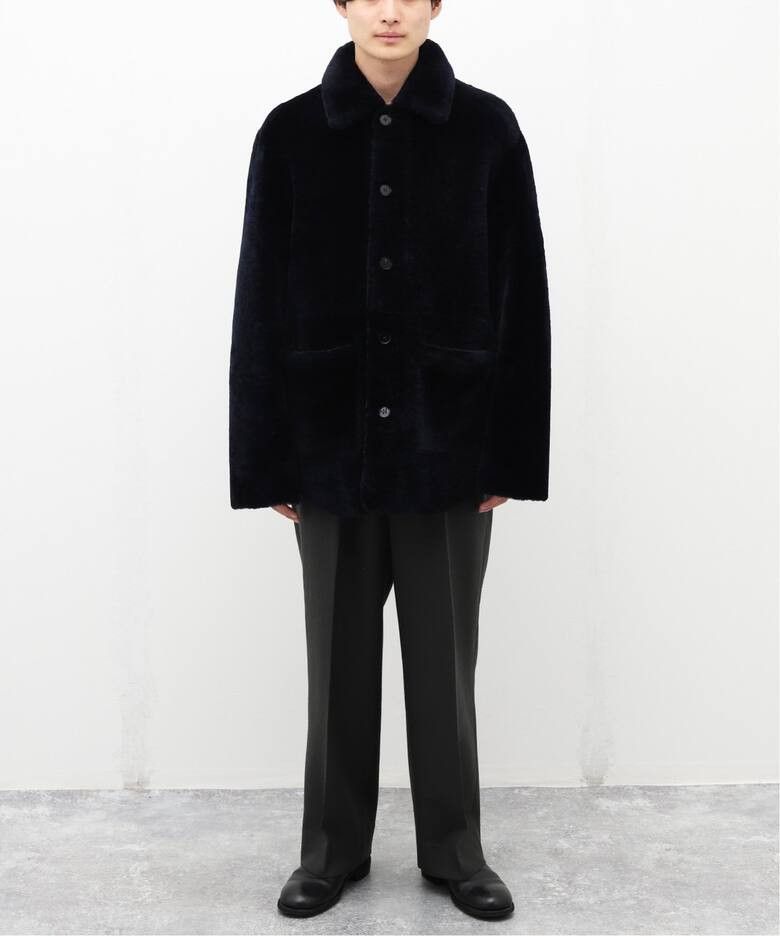 Jil Sander o1loc1c0426 Reversible Shearling Jacket in Dark Blue Size US M / EU 48-50 / 2 - 1 Thumbnail