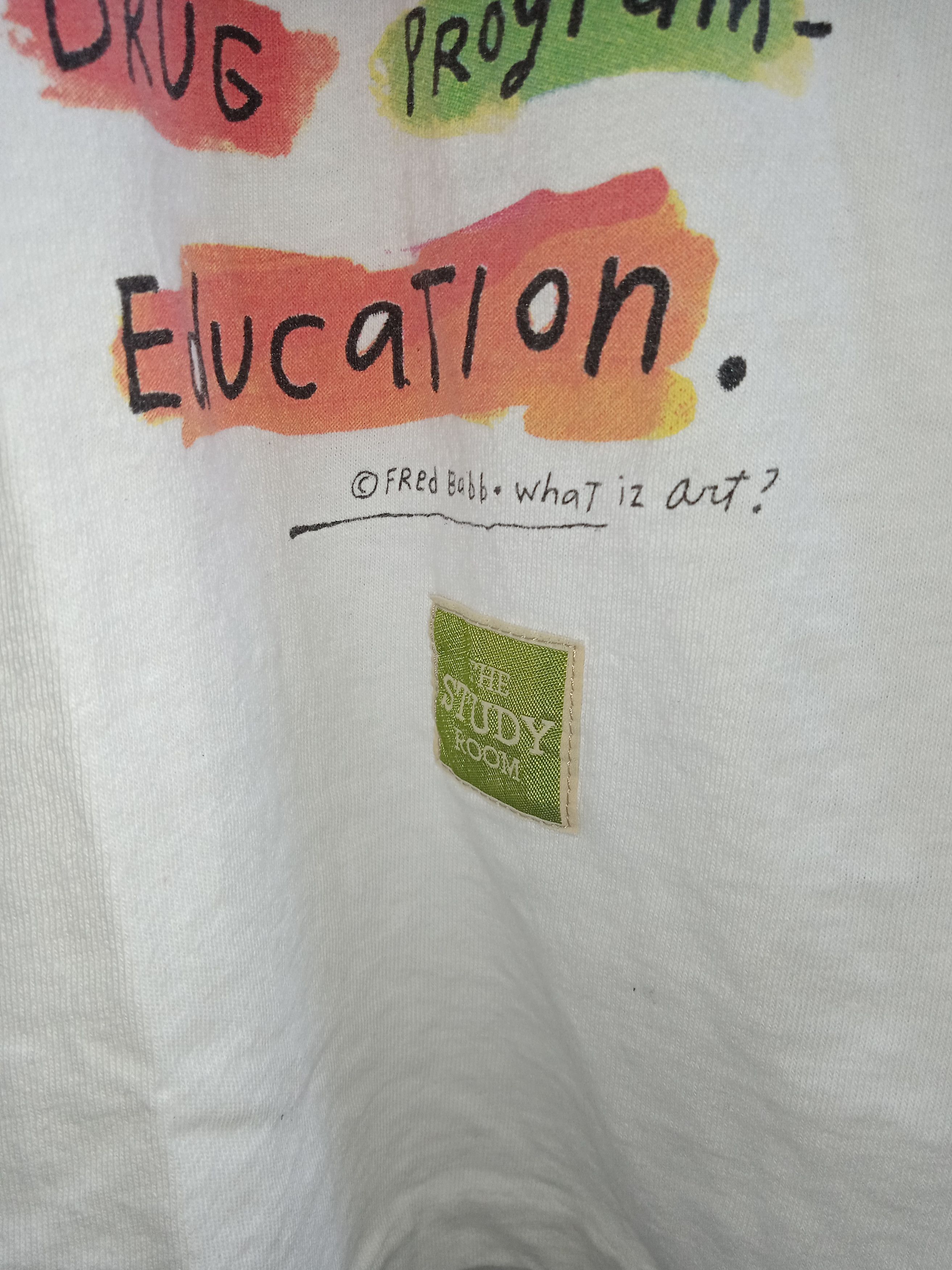 Other × Vintage Vintage 90s Fred Babb what is art T Shirt Size US L / EU 52-54 / 3 - 4 Thumbnail
