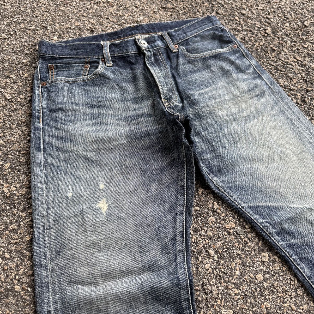 Japanese Brand VINTAGE JAPANESE STRAIGHT FADED JEAN DENIM PANTS Size US 35 - 4 Thumbnail