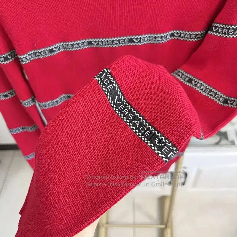 Versace Versace Red Long Sleeve Sweater for Men . Size US XS / EU 42 / 0 - 8 Thumbnail