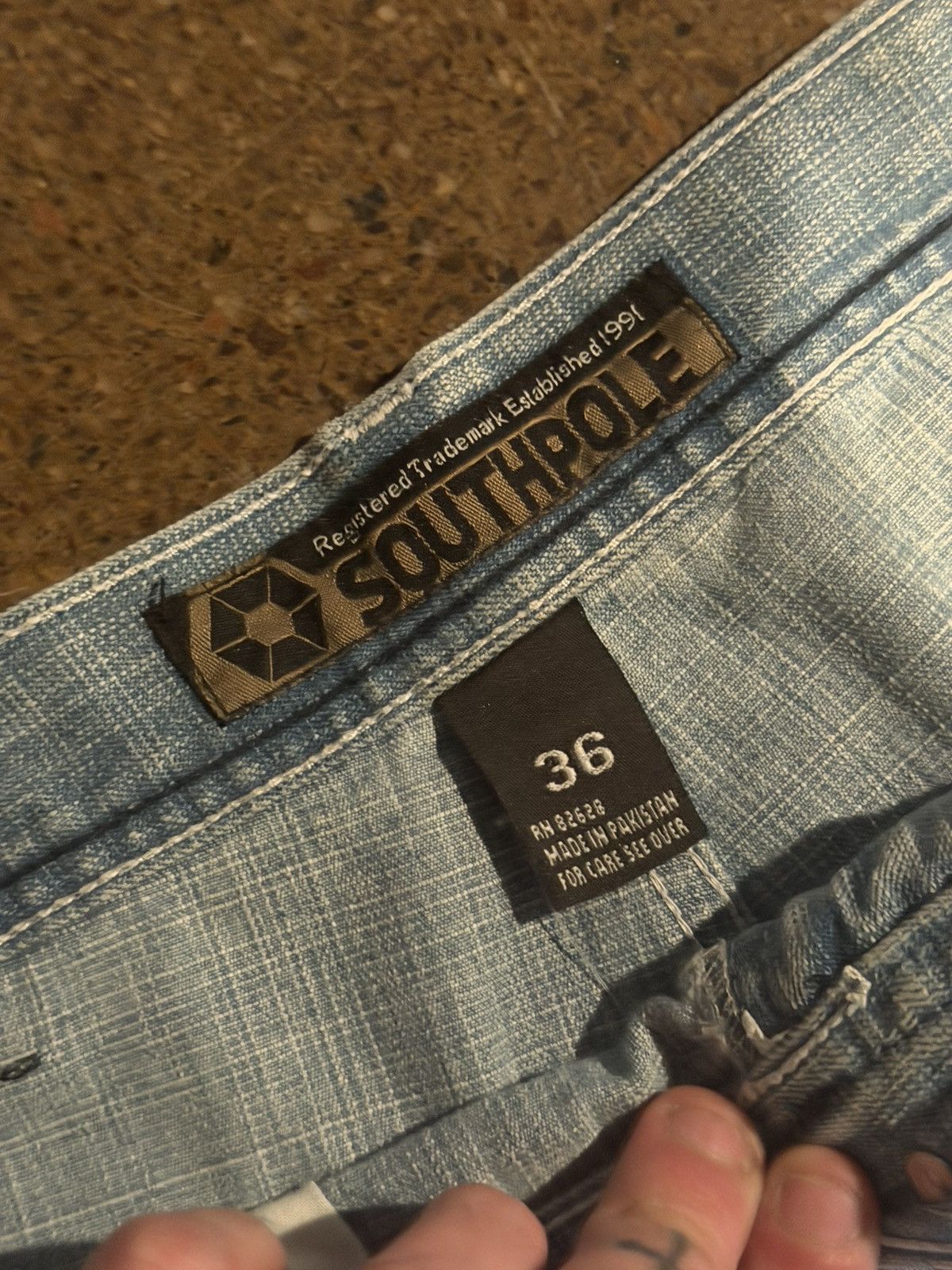 Vintage Vintage Y2K southpole wide leg baggy light wash blue jeans Size US 36 / EU 52 - 4 Thumbnail