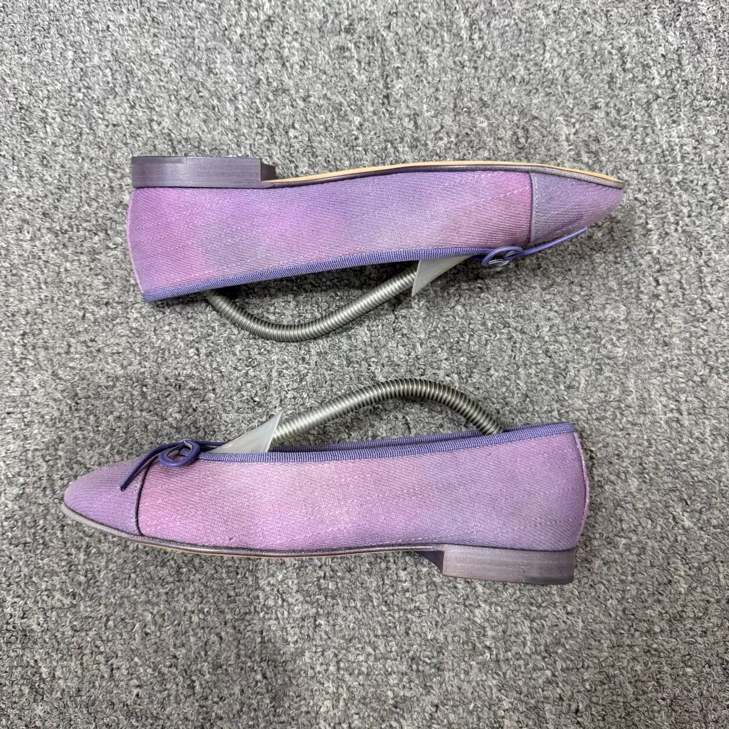 Chanel Chanel Purple Denim Ballet Flats Unused 36 Size US 5.5 / IT 35.5 - 4 Thumbnail