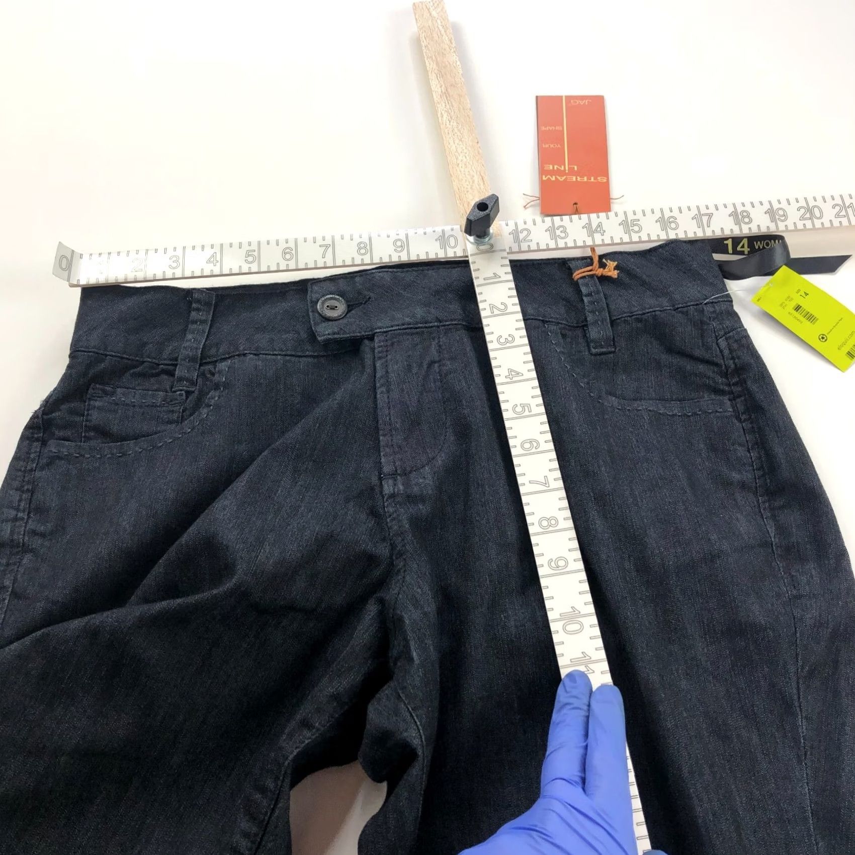 AG Jeans Jag Jeans Curvy Fit 14 Bootcut Denim Jeans High Rise Blue 34W 33L 5-Pocket Stretch Womens Jeans Size 36" / US 14 / IT 50 - 6 Thumbnail