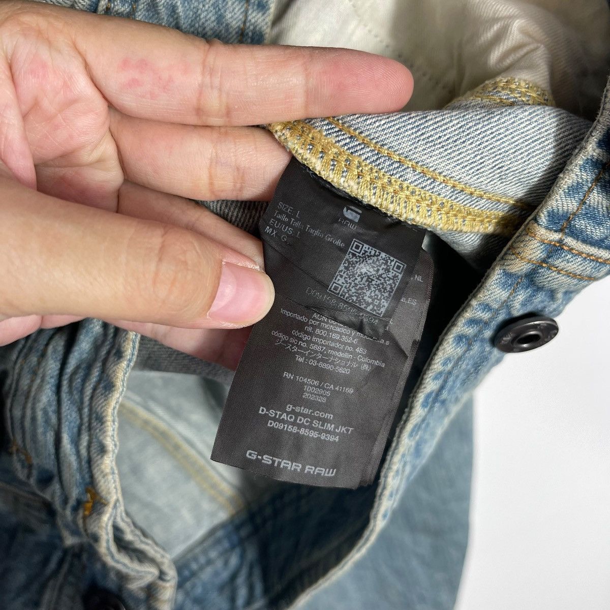 G-Star G-Star Raw D-Staq DC Slim Denim Jacket Light Wash Size US L / EU 52-54 / 3 - 7 Thumbnail