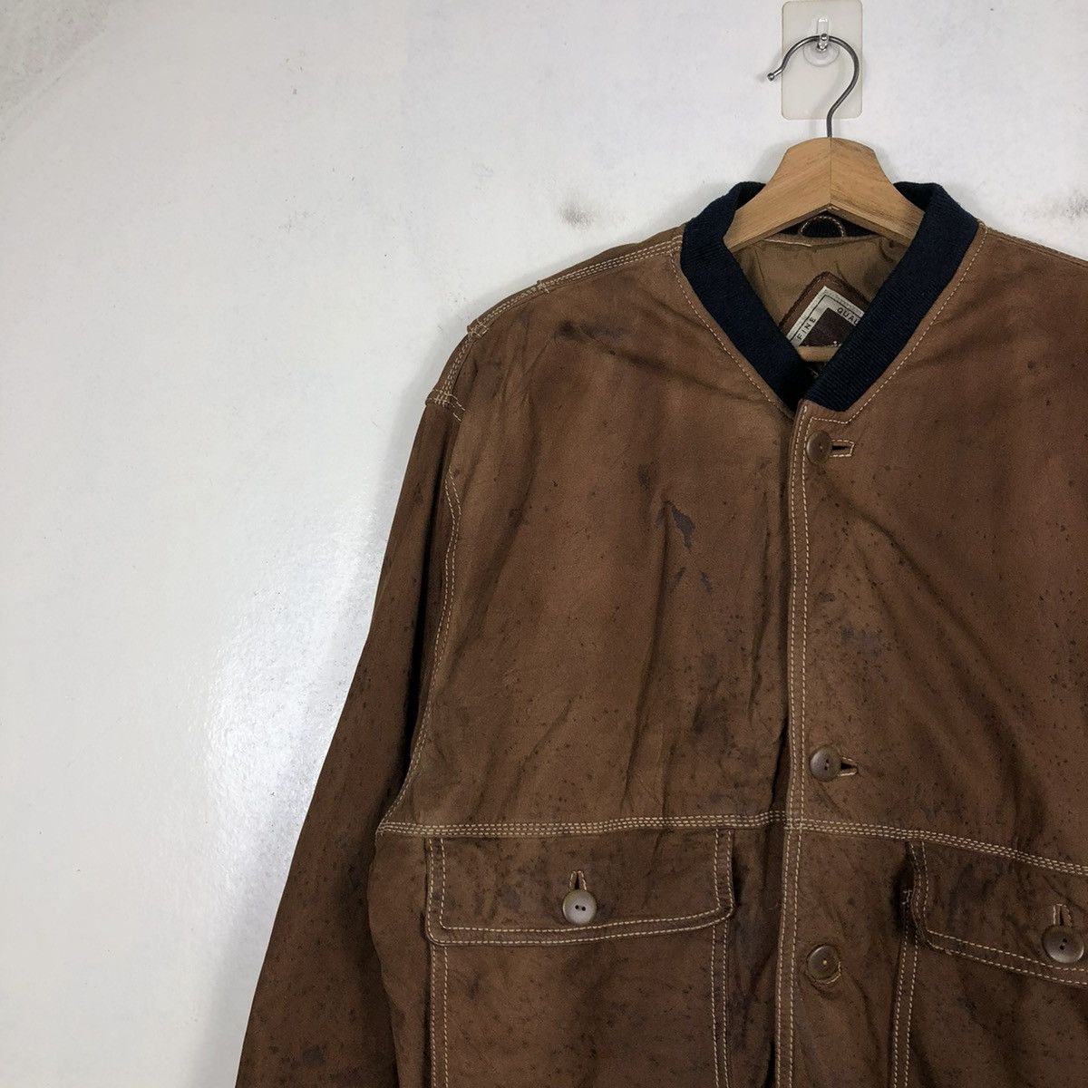 Japanese Brand 📌VINTAGE BIKER LEATHER JACKET HARRISON ISSEY MIYAKE Size US M / EU 48-50 / 2 - 9 Thumbnail