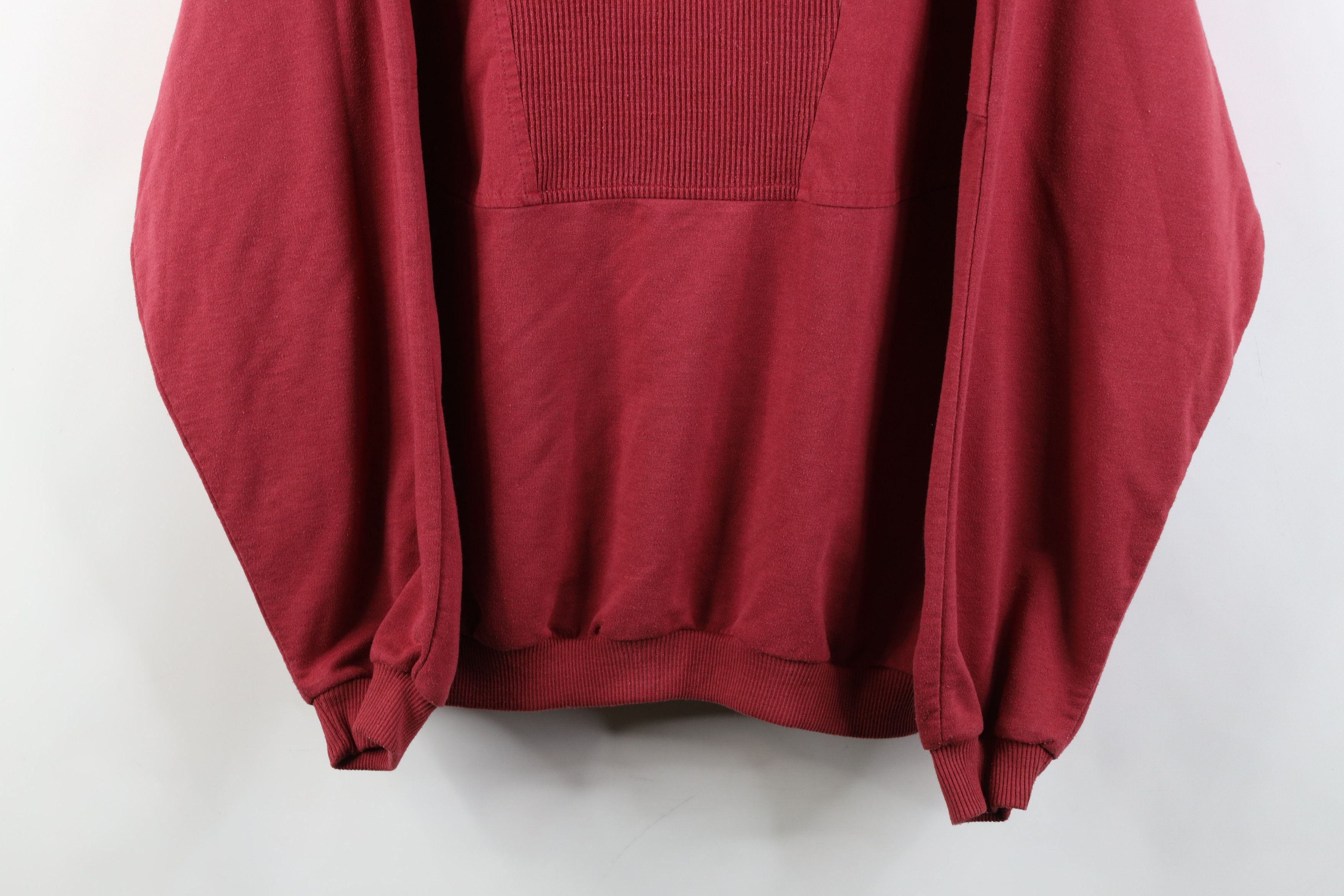 Vintage Vintage 90s Streetwear Ribbed Pullover Long Sleeve Polo Red Size US L / EU 52-54 / 3 - 3 Thumbnail