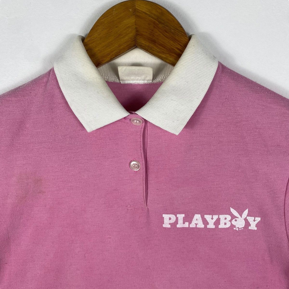 Playboy × Vintage Vintage 80's PLAYBOY Women Polo Shirt Small Size Size S / US 4 / IT 40 - 2 Thumbnail