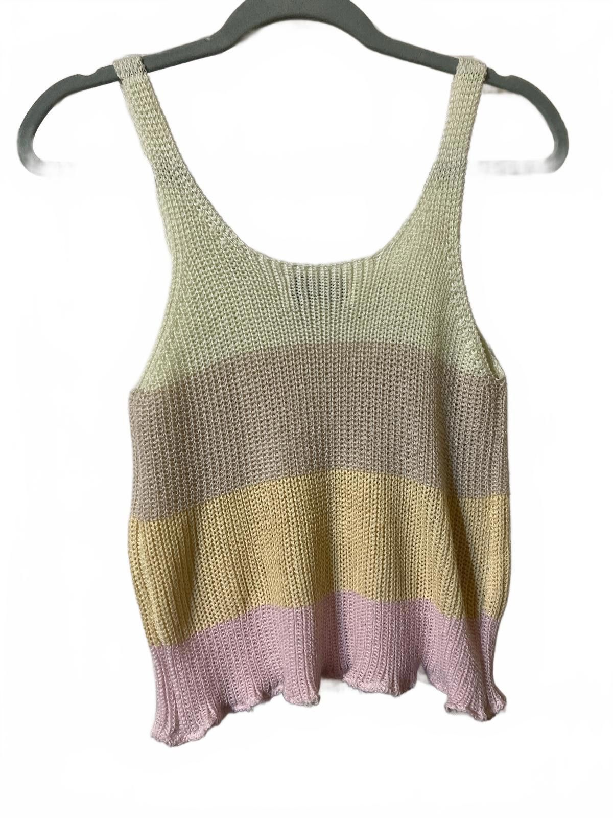 Other Knit Tank Top with 'Salty' Embroidery coastal grandma M Size ONE SIZE - 5 Thumbnail