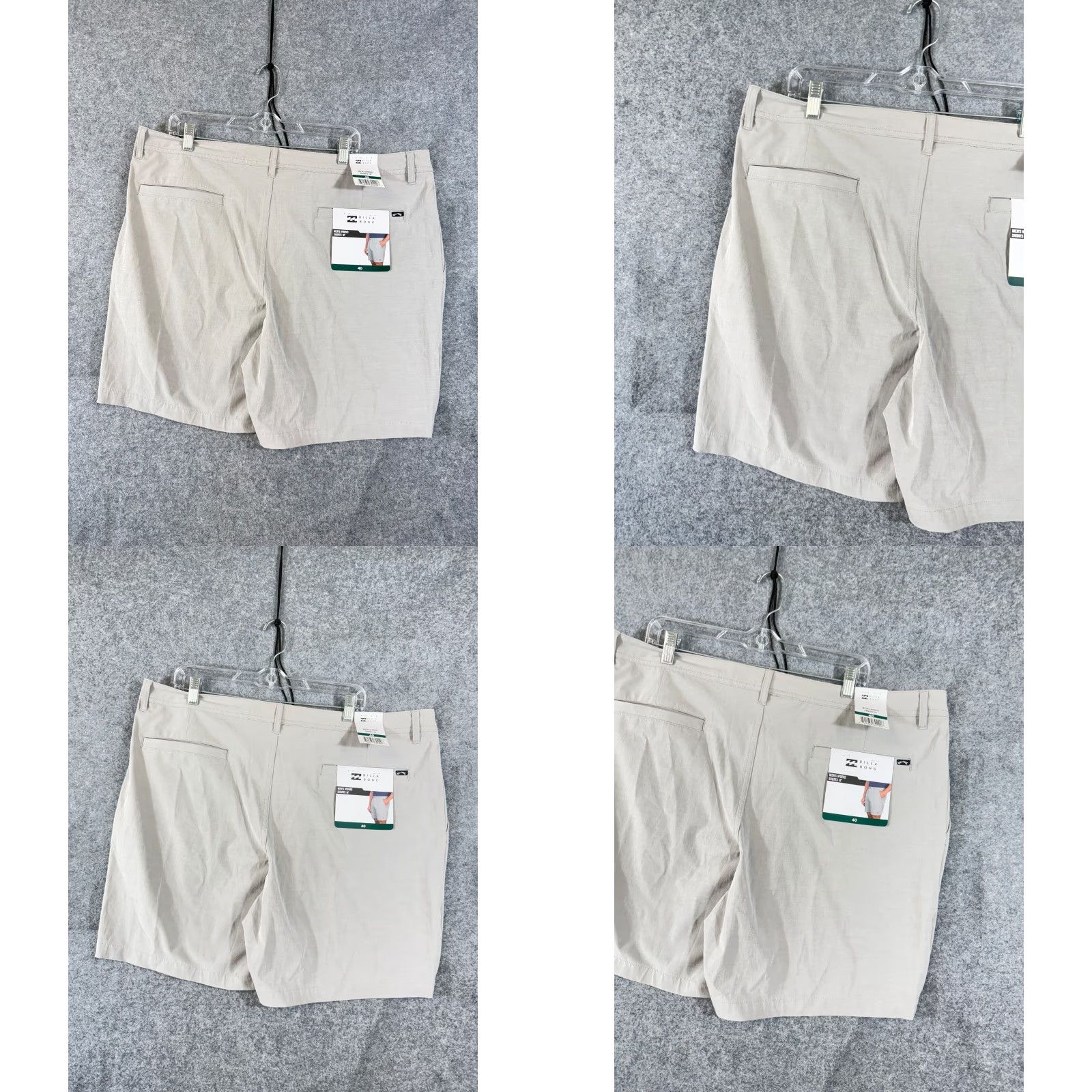 Billabong Billabong Hybrid Chino Shorts 18" Mens 40 Light Gray Stretch Flat Front Pockets NWT Size US 40 / EU 56 - 9 Thumbnail