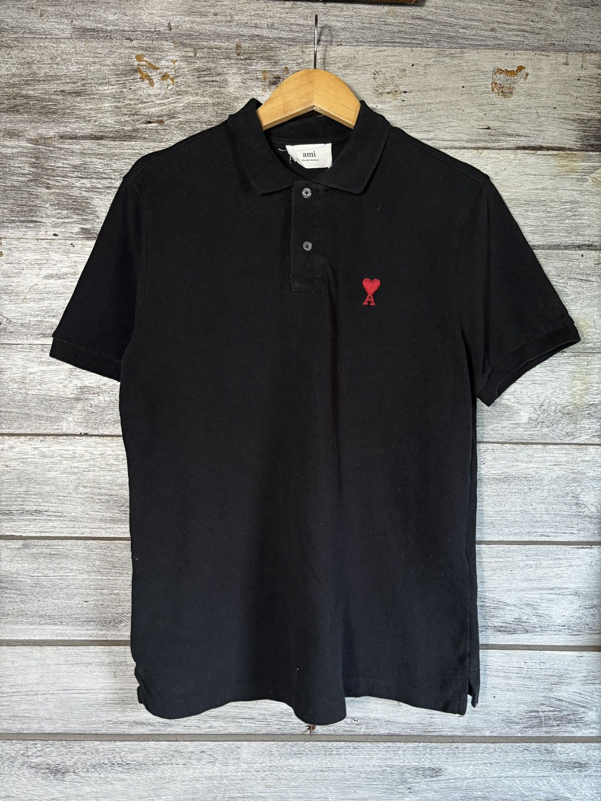 AMI Ami paris logo embroidered polo shirt Size US L / EU 52-54 / 3 - 1 Thumbnail