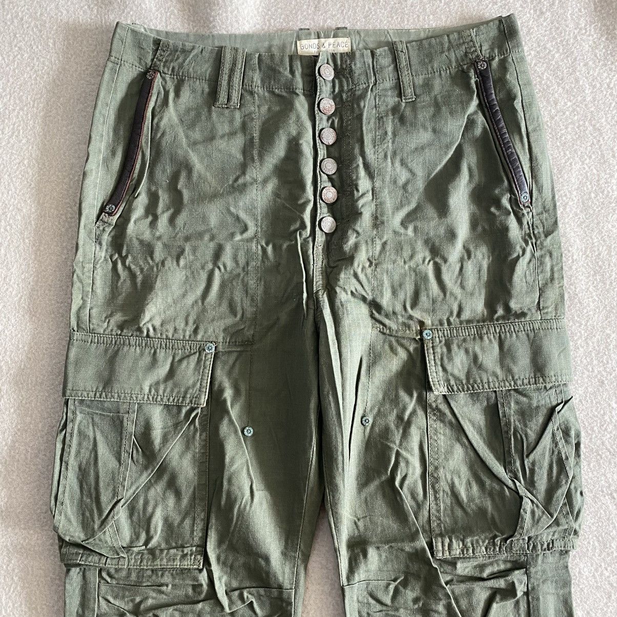 If Six Was Nine × Japanese Brand Japanese Brand Bonds&Peace Cargo Pants w32 Size US 32 / EU 48 - 2 Thumbnail