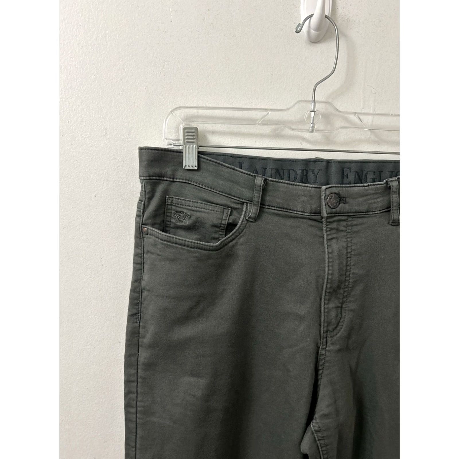 English Laundry English Laundry Pants Mens 34 Gray Chino 34x32 Charcoal Grey Pocket Stretch Size US 34 / EU 50 - 4 Thumbnail