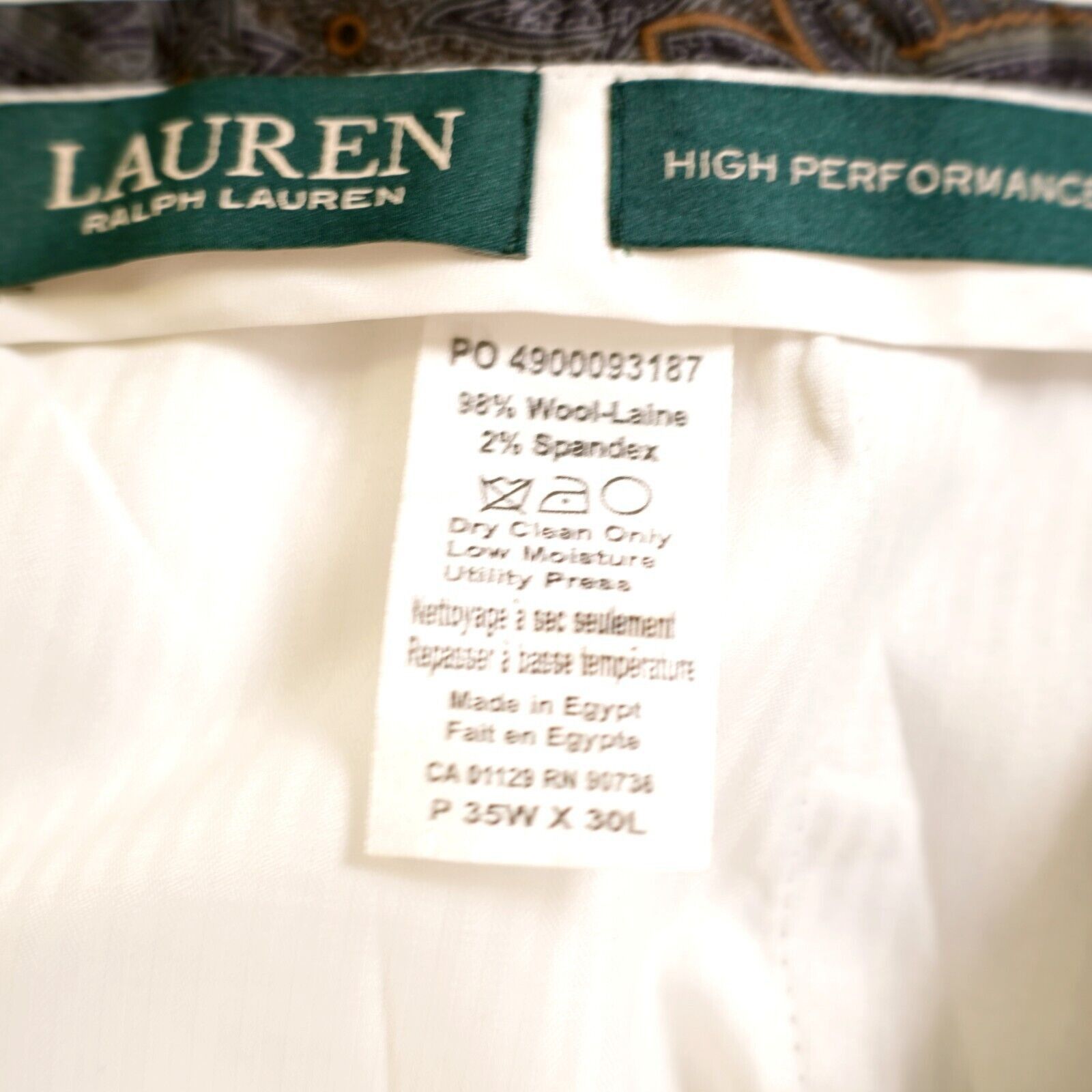 Lauren Ralph Lauren Lauren Ralph Lauren High Performance Wool Tan Pleated Cuffed Size 36R - 7 Thumbnail