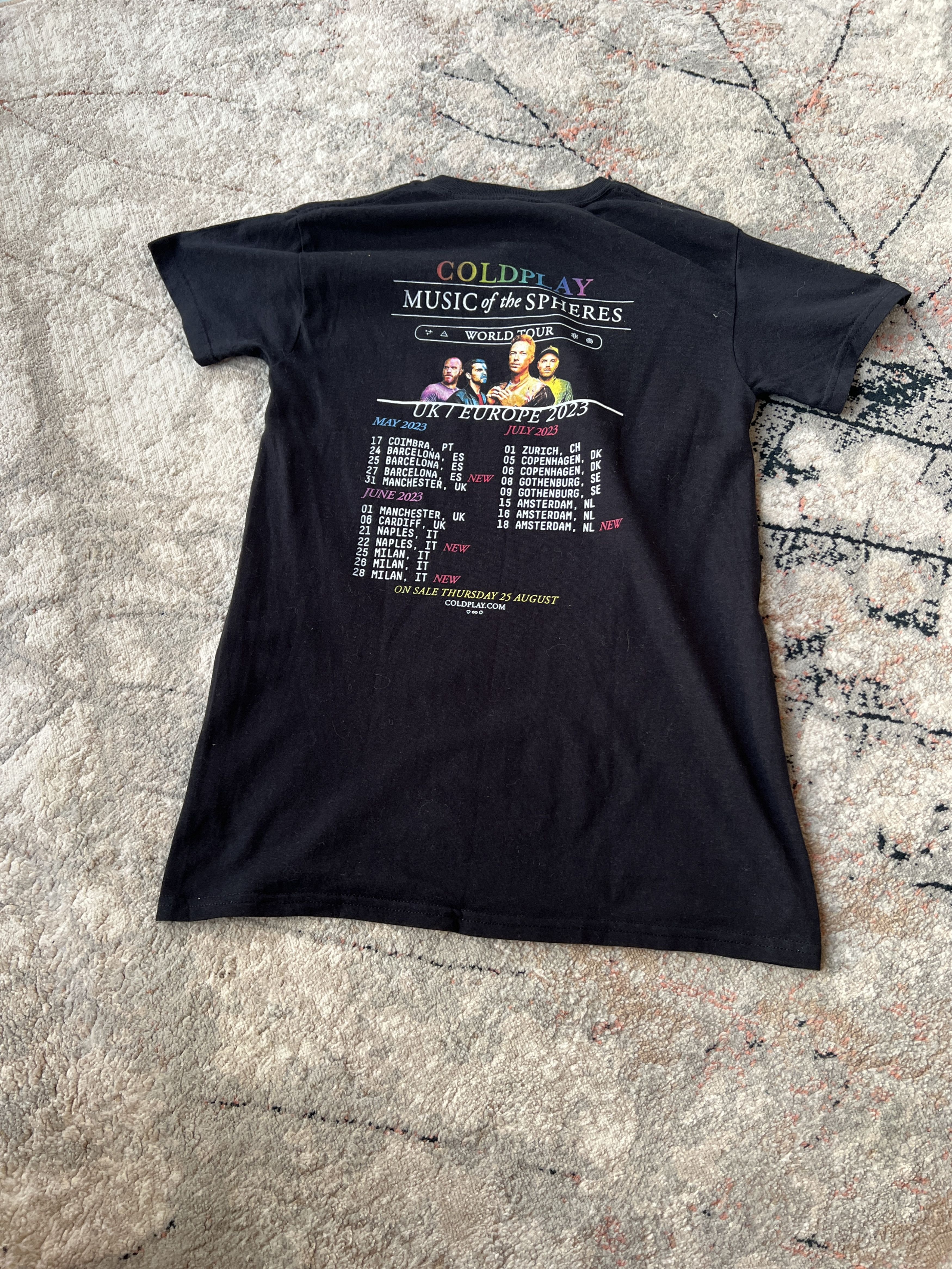 Band Tees Coldplay Music of the Spheres World Tour tee Size US S / EU 44-46 / 1 - 5 Thumbnail