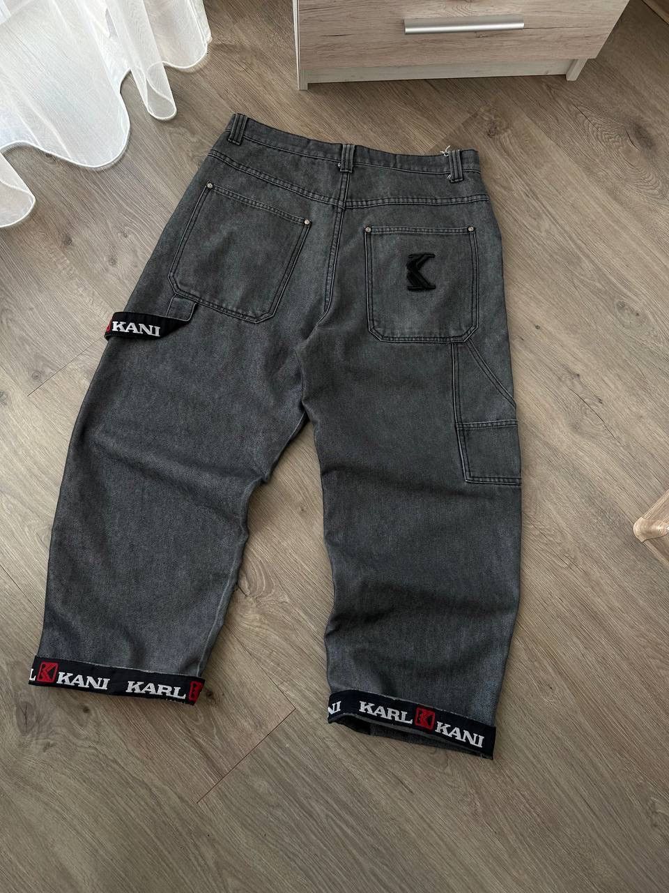 Karl Kani × Vintage Vintage Karl Kani Gray Baggy Distressed Faded Pants Size US 36 / EU 52 - 11 Thumbnail