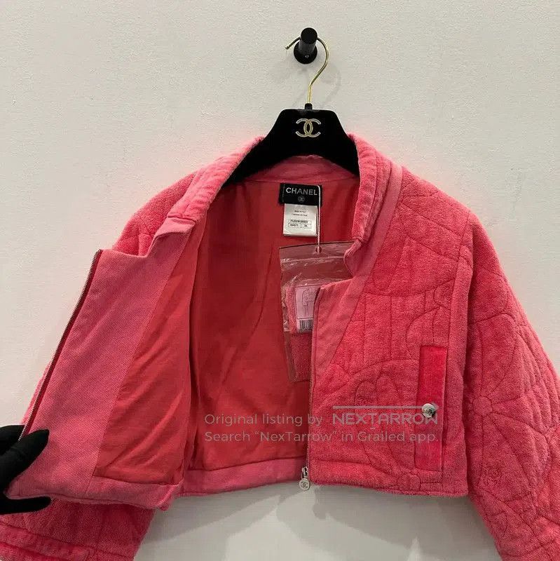 Chanel Chanel Pink Cotton Women's Jacket . Size XS / US 0-2 / IT 36-38 - 4 Thumbnail