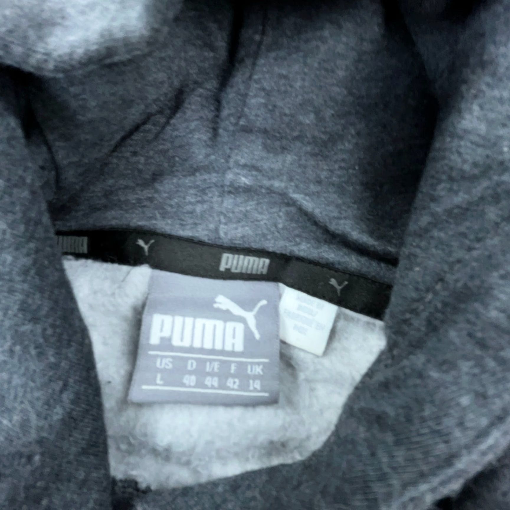 Puma Puma Hoodie Women Large Gray White Sweatshirt Sweater Spell Out Pull Over Ladies Size L / US 10 / IT 46 - 4 Thumbnail