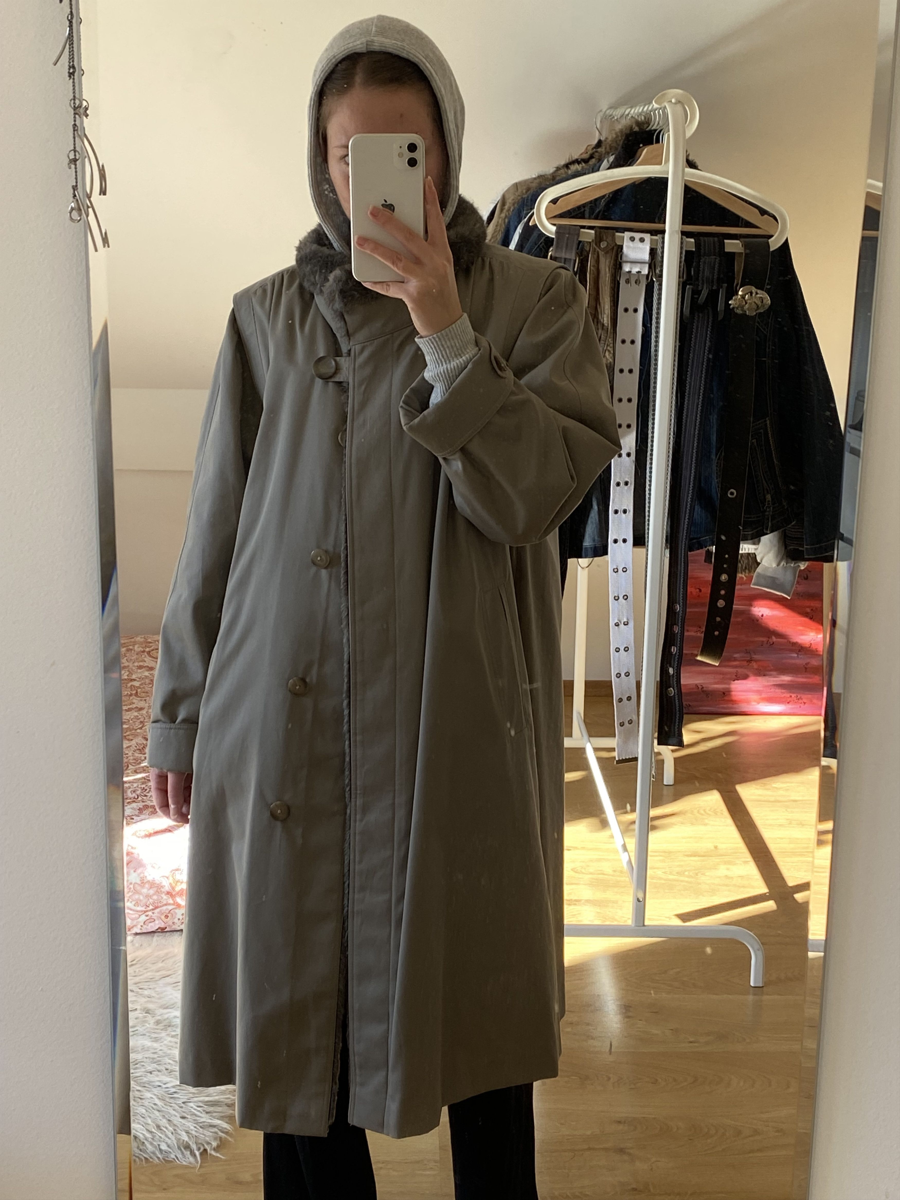 Designer Delmod coat lined with Jolipel faux fur Size M / US 6-8 / IT 42-44 - 4 Thumbnail