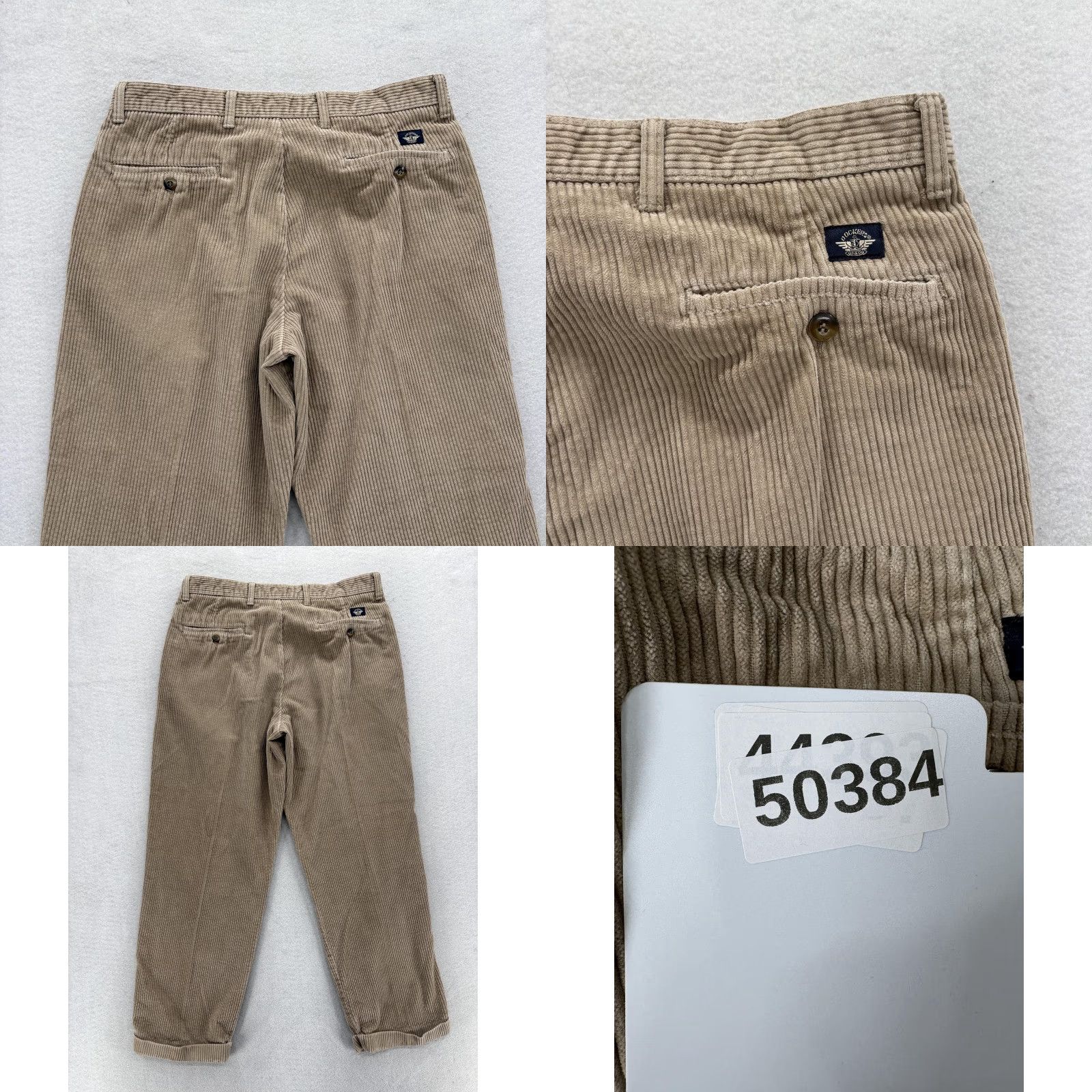 Dockers VINTAGE Dockers Khakis Corduroy Pants Mens 34x29 Beige Relaxed Pleated 90s Size US 34 / EU 50 - 9 Thumbnail