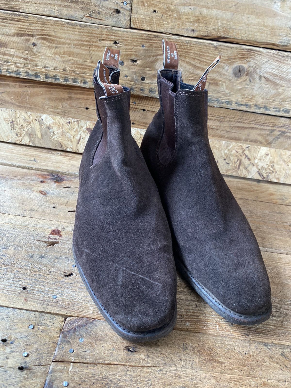 R.M. Williams Rm williams brown suede chelsea boots sz uk 10H Size US 11 / EU 44 - 11 Thumbnail