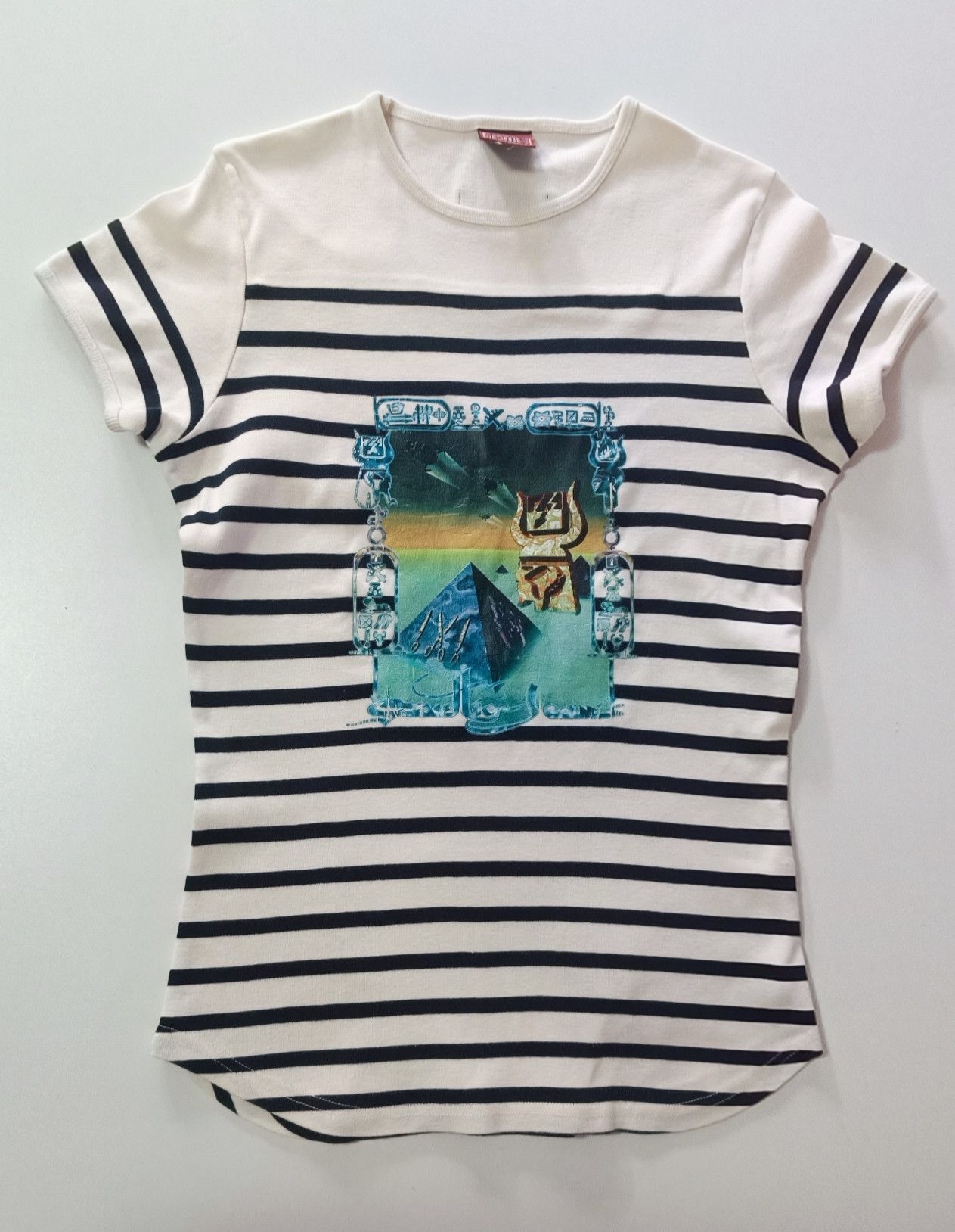 Jean Paul Gaultier SS 1997 - Rare Egyptian and Navy stripes top Size S / US 4 / IT 40 - 9 Thumbnail