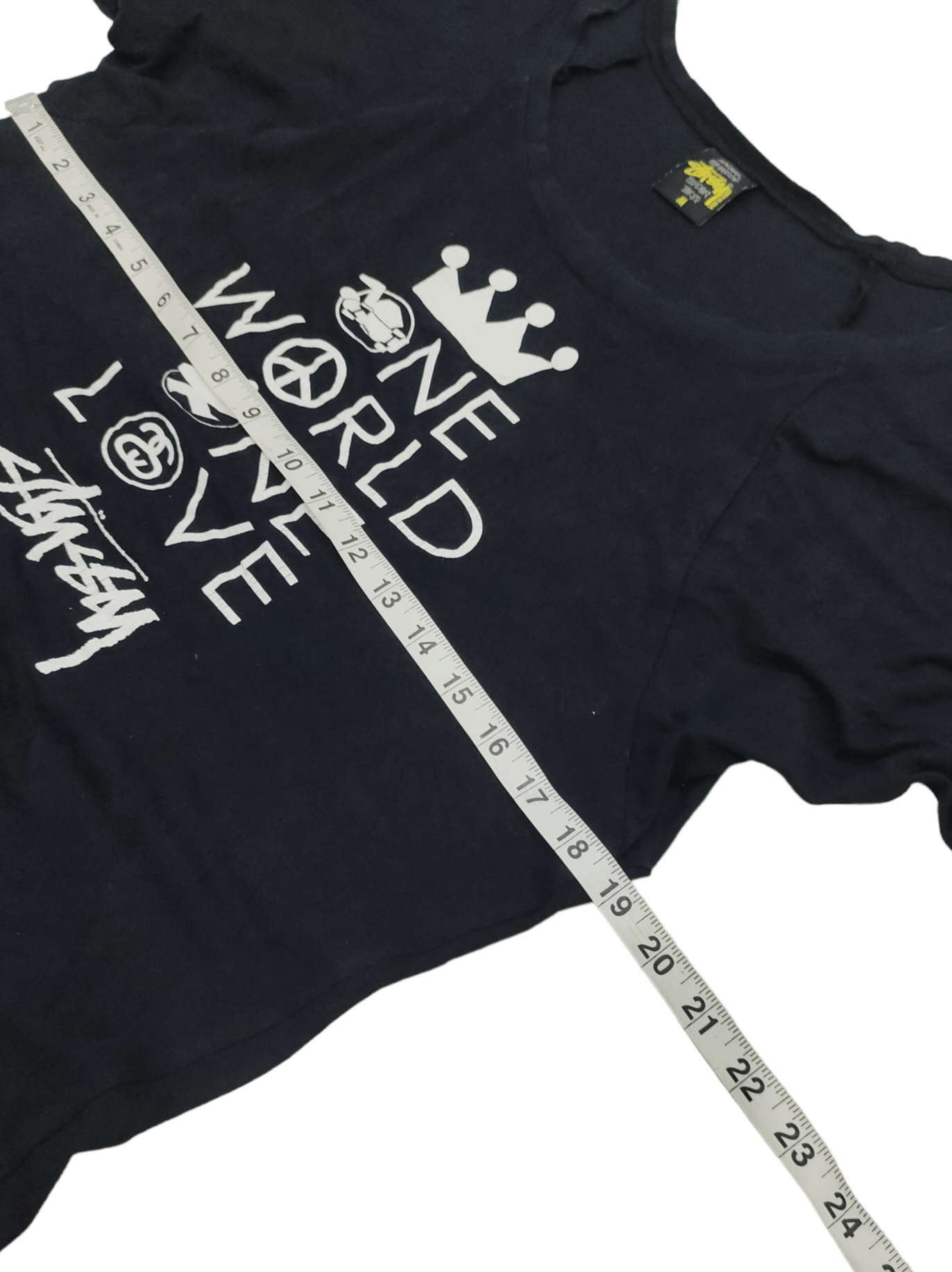 Designer × Vintage Stussy One World One Love Tee Size M / US 6-8 / IT 42-44 - 4 Thumbnail