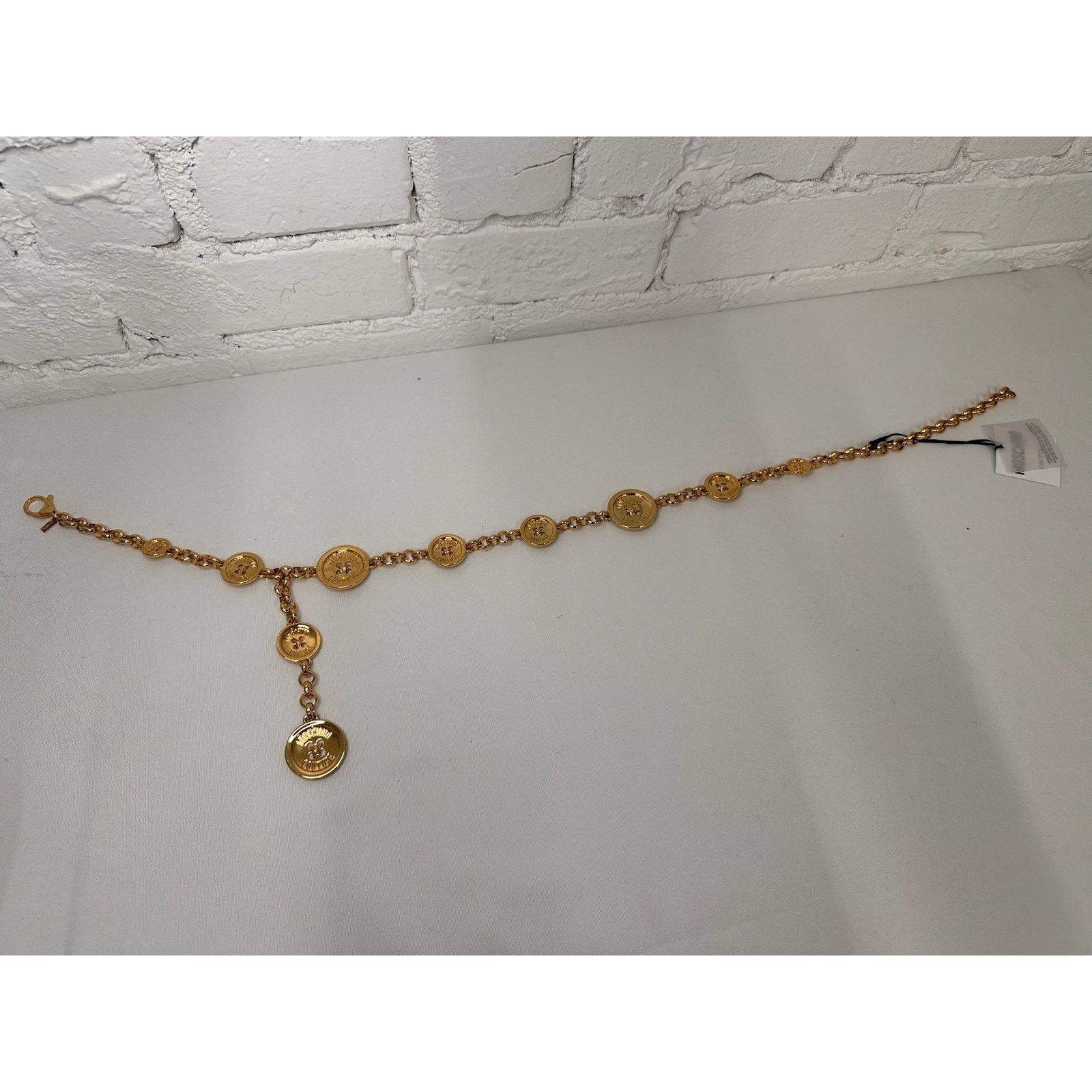 Moschino AW23 Moschino Couture Jeremy Scott Gold Dress Belt Buttons Size ONE SIZE - 3 Thumbnail