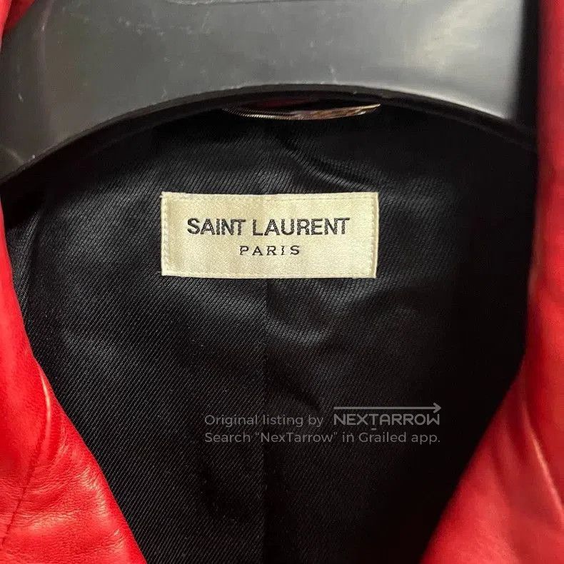 Saint Laurent Paris saint laurent red leather biker jacket. Size US M / EU 48-50 / 2 - 4 Thumbnail