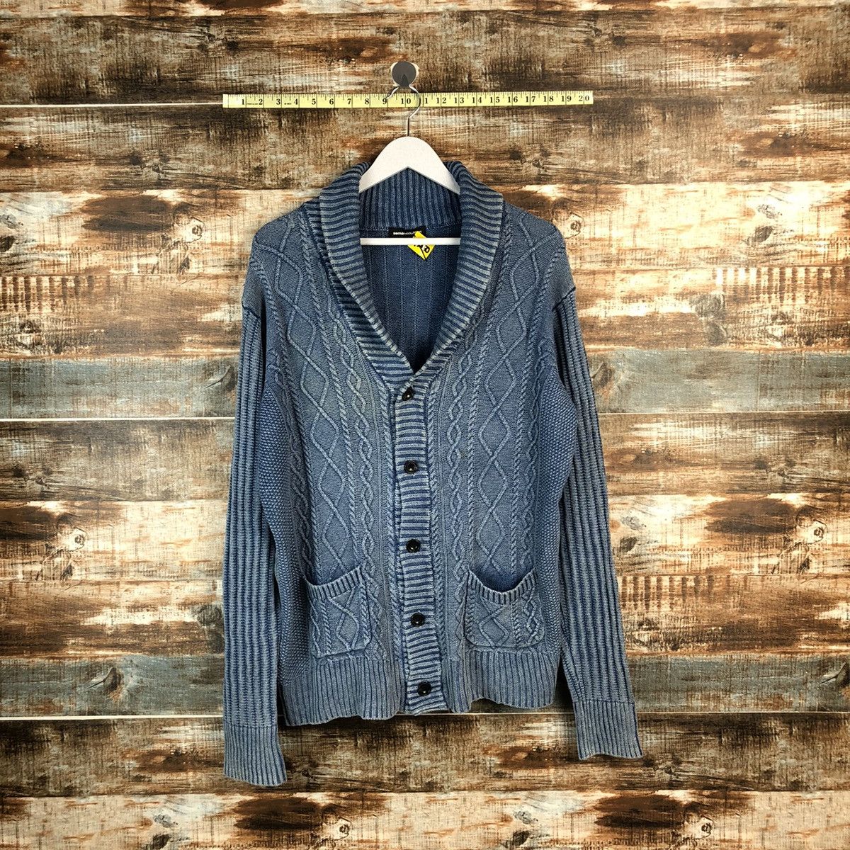D Semantic Design faded Blue Cardigan Knitwear #A2250