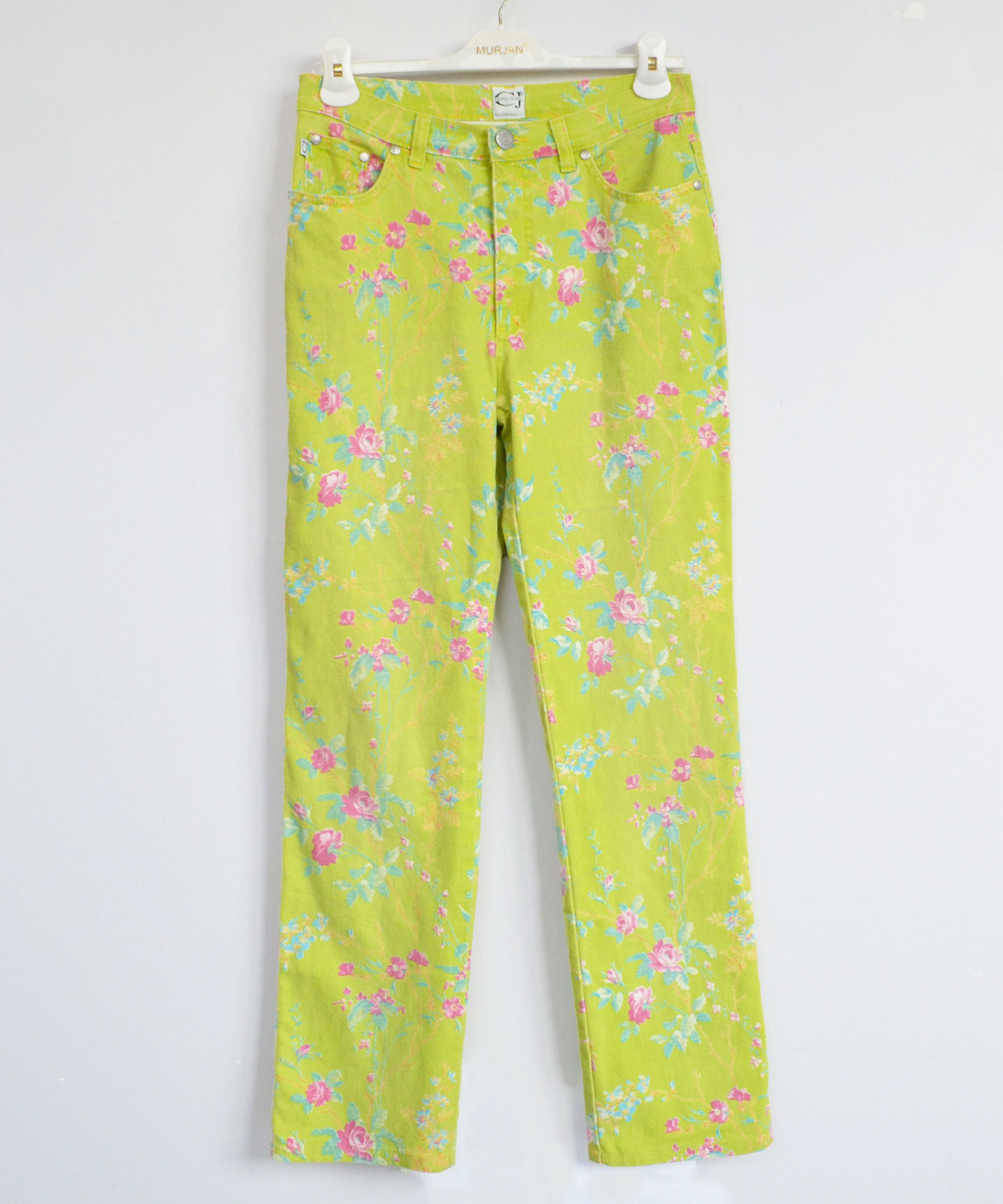 Roberto Cavalli Roberto Cavalli Jeans Pants Floral Print Denim Flower 90s Size 30" / US 8 / IT 44 - 1 Thumbnail