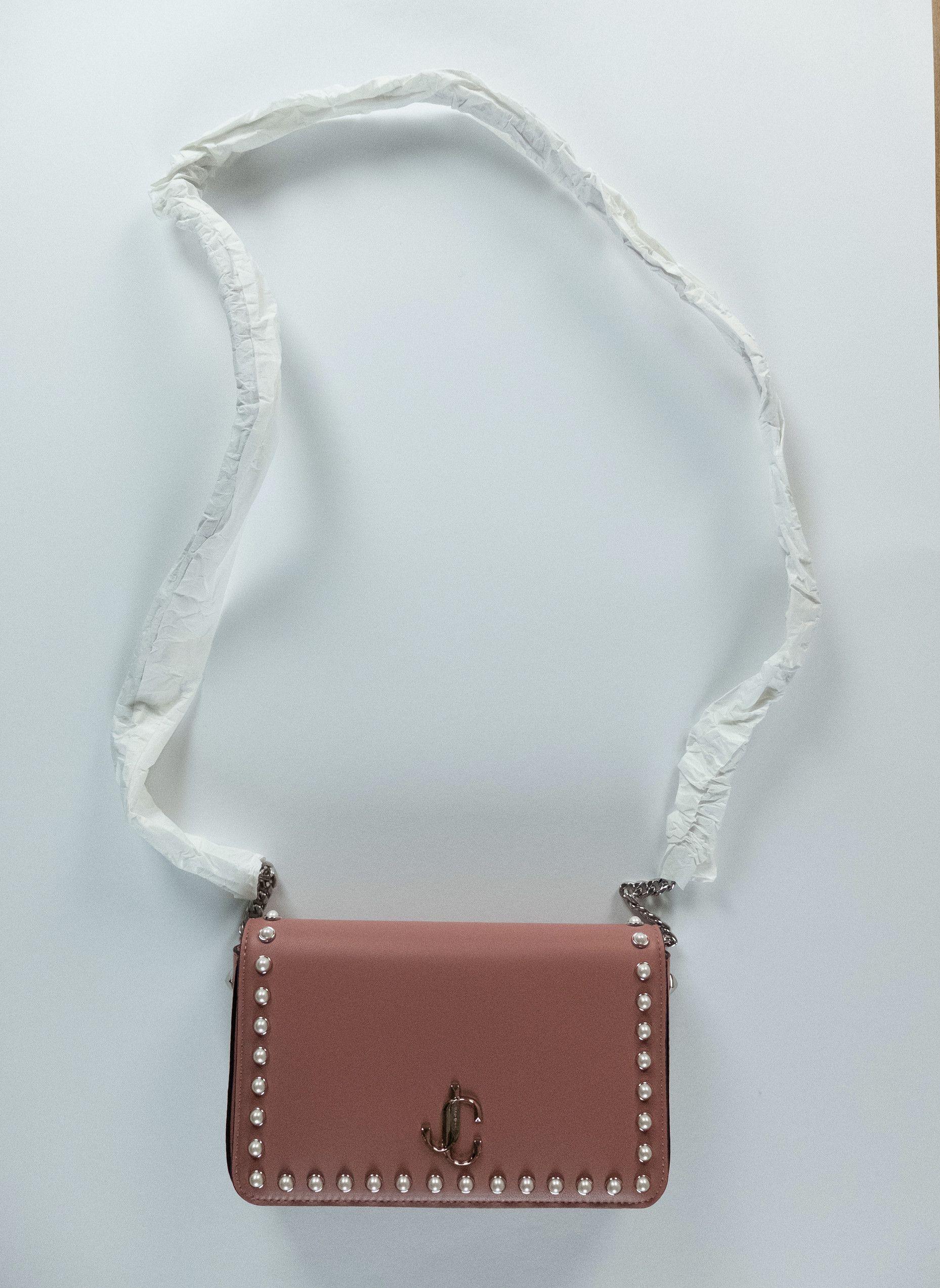 Jimmy Choo JIMMY CHOO JC Wallet blush pink small crossbody shoulder bag Size ONE SIZE - 5 Thumbnail
