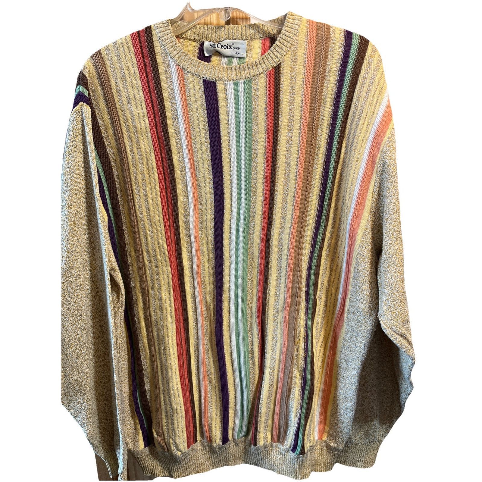 St. Croix St Croix Shop Men's L Cotton Blend Multicolor Knits Sweater Size US L / EU 52-54 / 3 - 1 Thumbnail