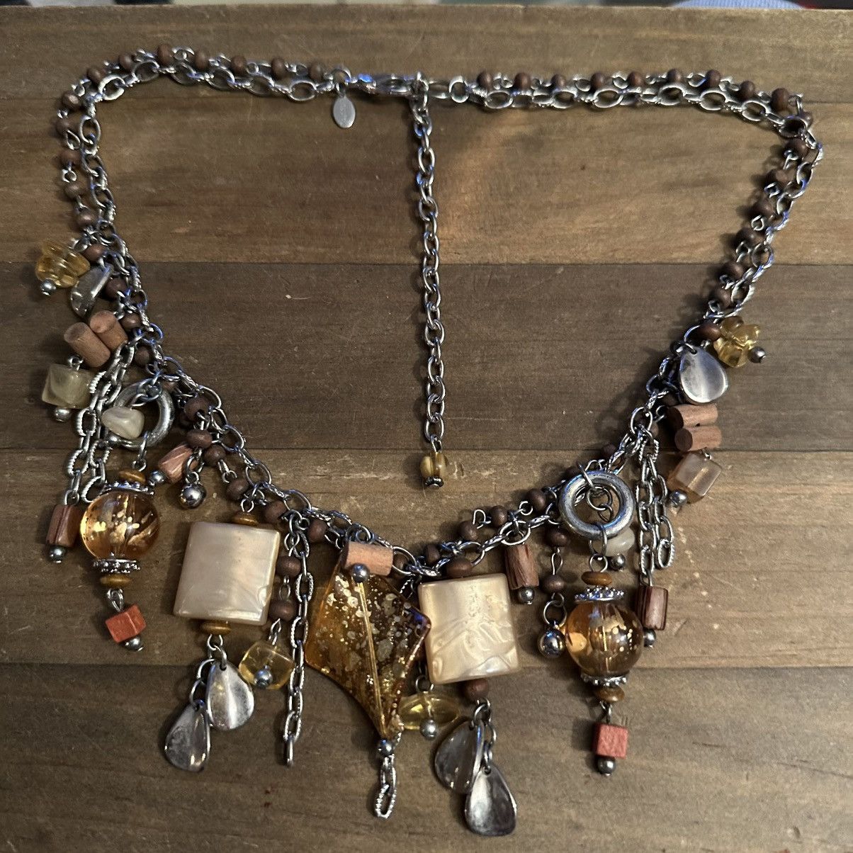 Chicos Chico’s silver tone chunky charmed bib necklace Size ONE SIZE - 2 Thumbnail