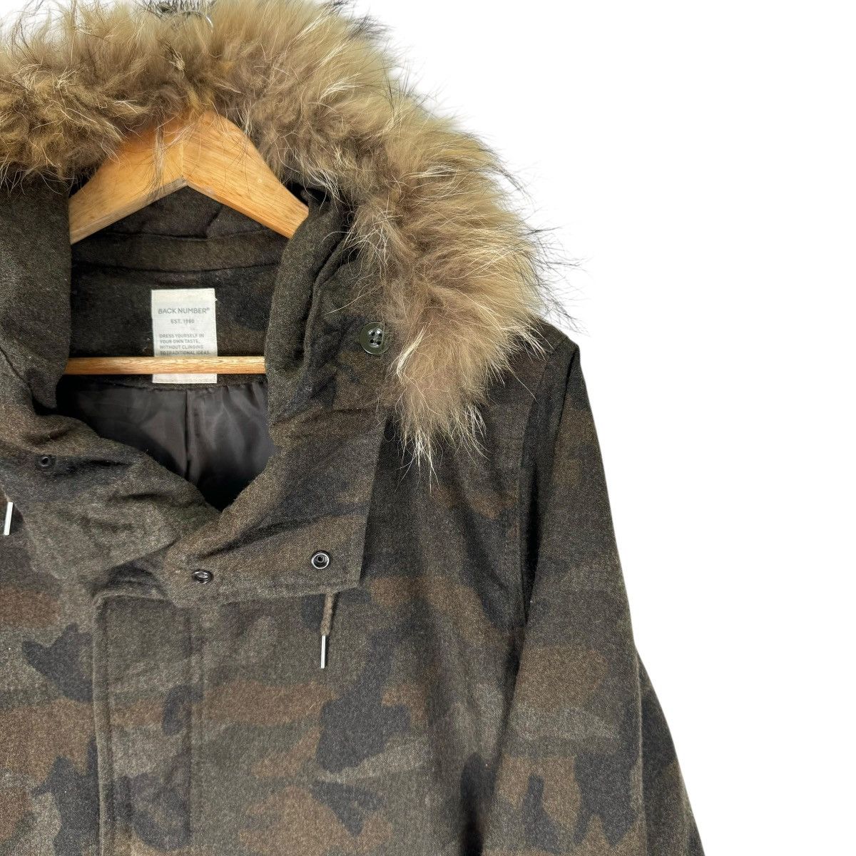 If Six Was Nine 🌟BACK NUMBER FUR HOODIE CAMO FISHTAIL JACKET Size US M / EU 48-50 / 2 - 4 Thumbnail