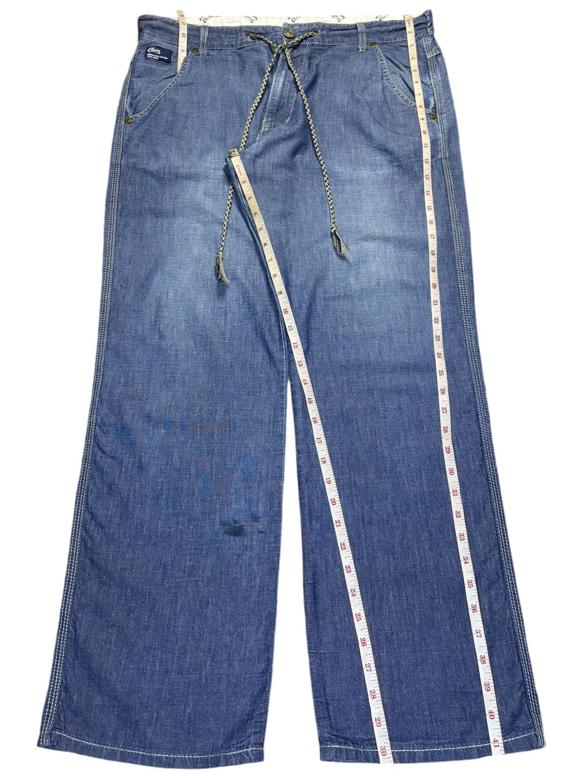Edwin × Japanese Brand Vintage Edwin Blue Wash Sweats Style Baggy Denim Pants Size US 36 / EU 52 - 14 Thumbnail