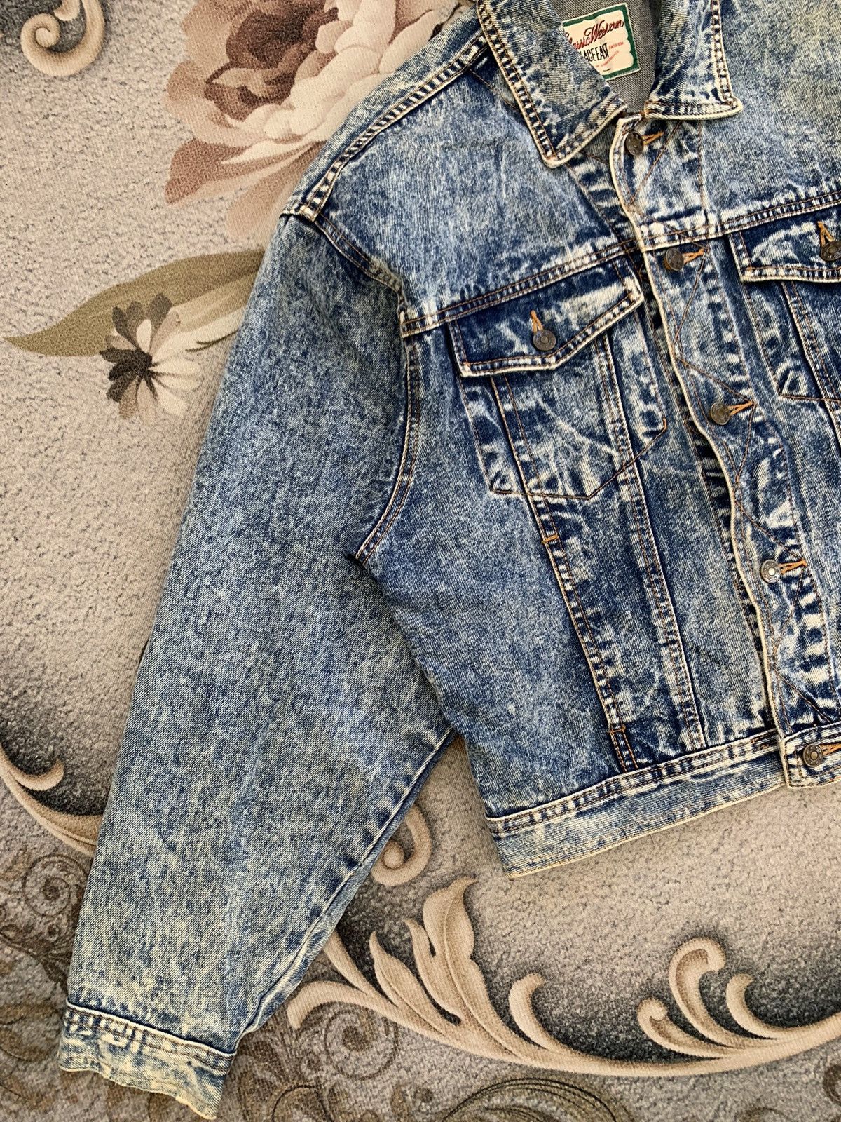Vintage Classic Western Trucker Jacket With Back Buckle Size US L / EU 52-54 / 3 - 3 Thumbnail