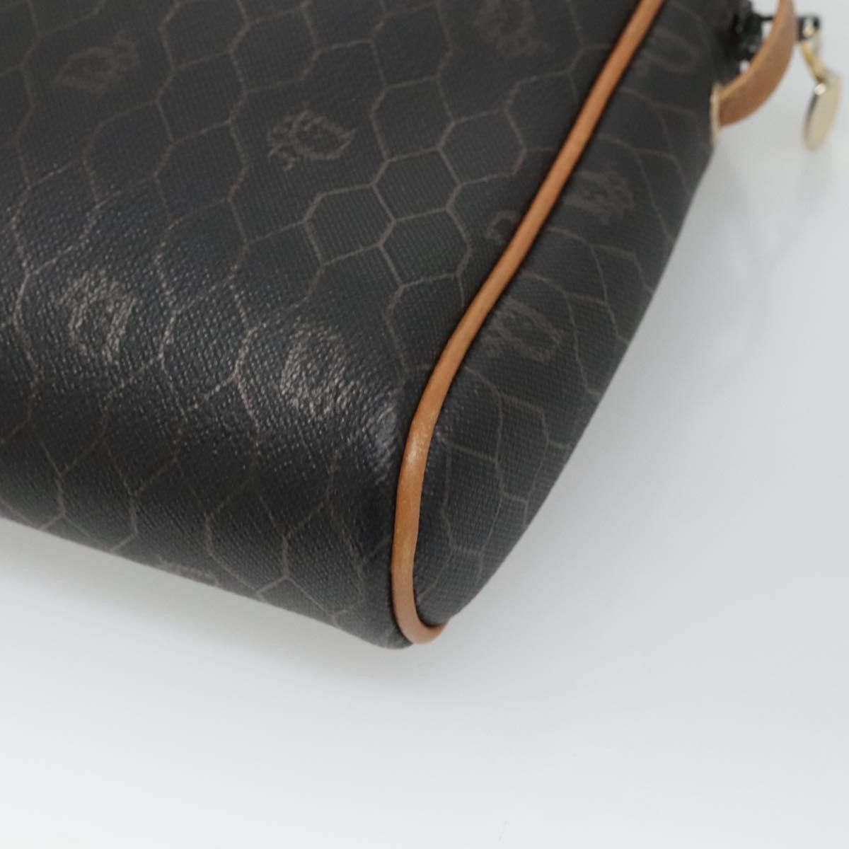 DIOR Honeycomb Canvas Shoulder Bag Black Gold
