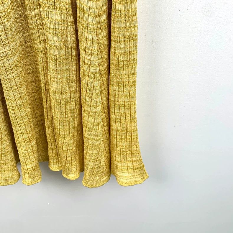 Chanel Chanel Yellow hollow diamond-decorated lapel half-sleeved k Size XS / US 0-2 / IT 36-38 - 5 Thumbnail
