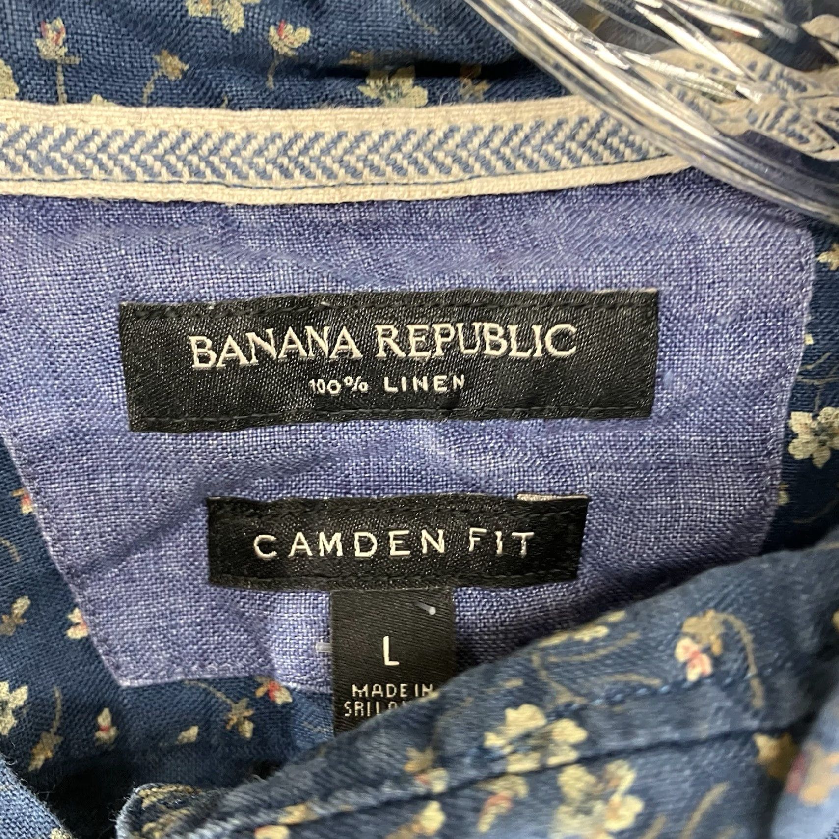 Banana Republic Banana Republic Shirt Linen Floral Button-Up Mens L Blue 90s Flower Beach Art Casual Size US L / EU 52-54 / 3 - 3 Thumbnail