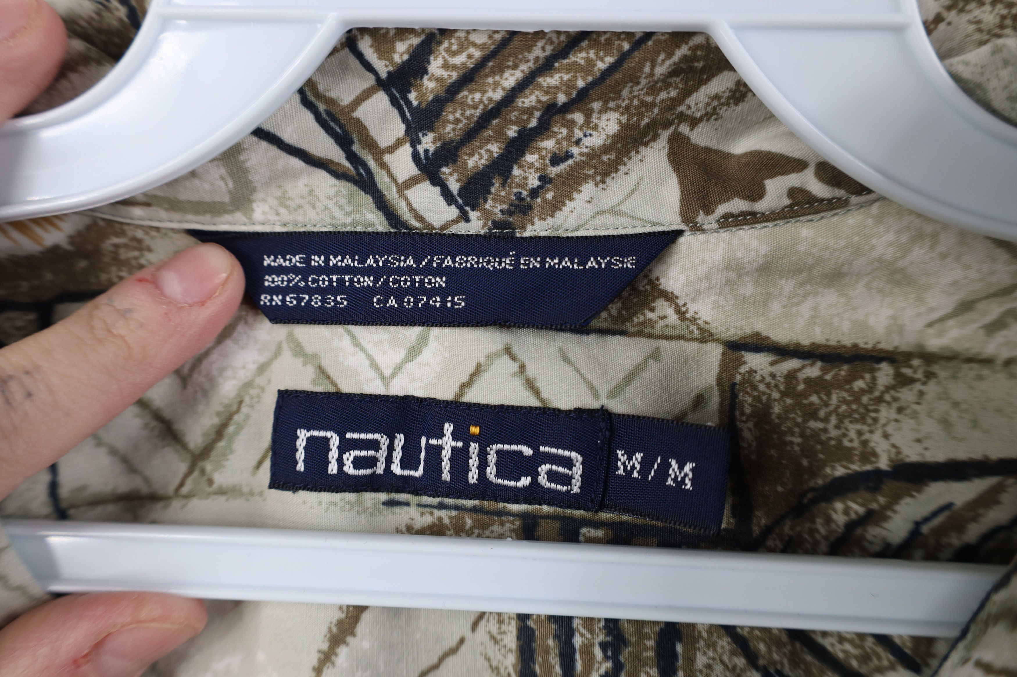 Nautica Vintage 90s Nautica Flower Camp Collar Hawaiian Button Shirt Size US M / EU 48-50 / 2 - 8 Thumbnail