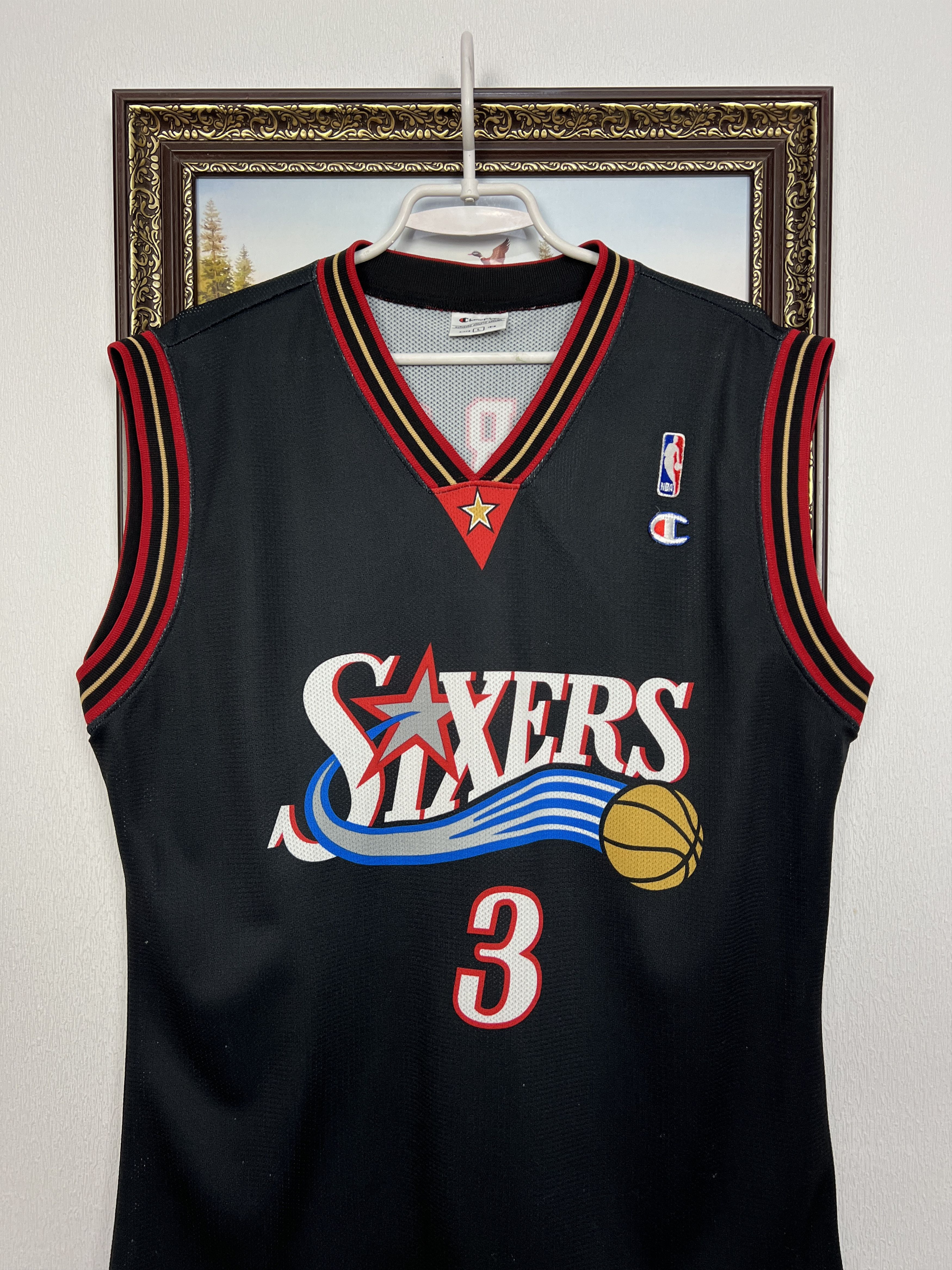 Champion Vintage Philadelphia 76ers Sixers NBA Iverson Jersey Shirt Size US L / EU 52-54 / 3 - 2 Thumbnail