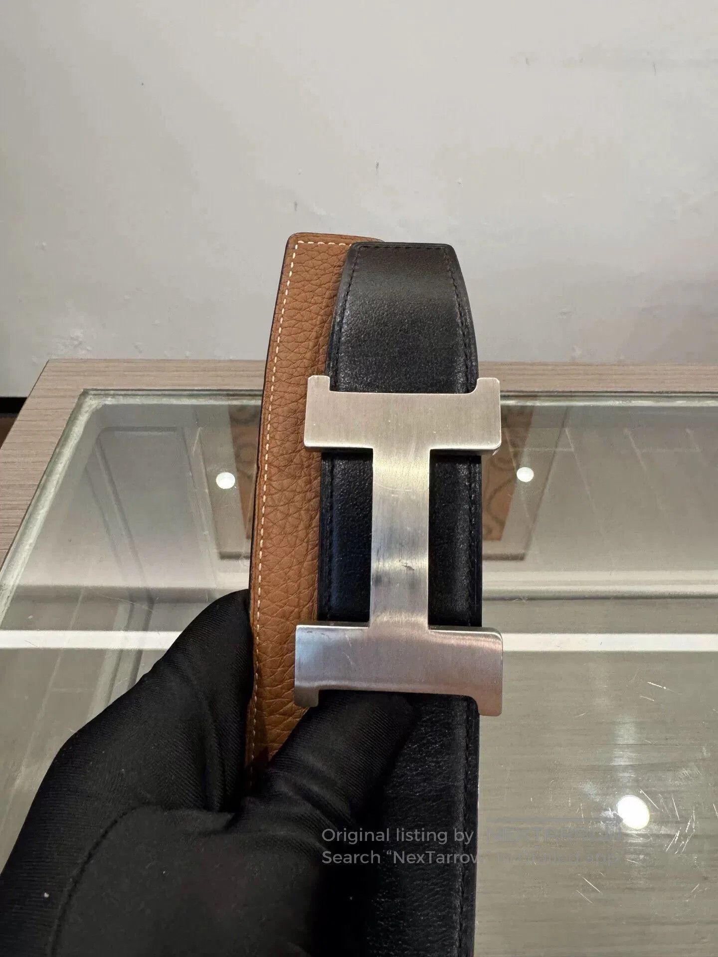 Hermes Hermes Men's H Buckle 4cm Belt. Size ONE SIZE - 4 Thumbnail