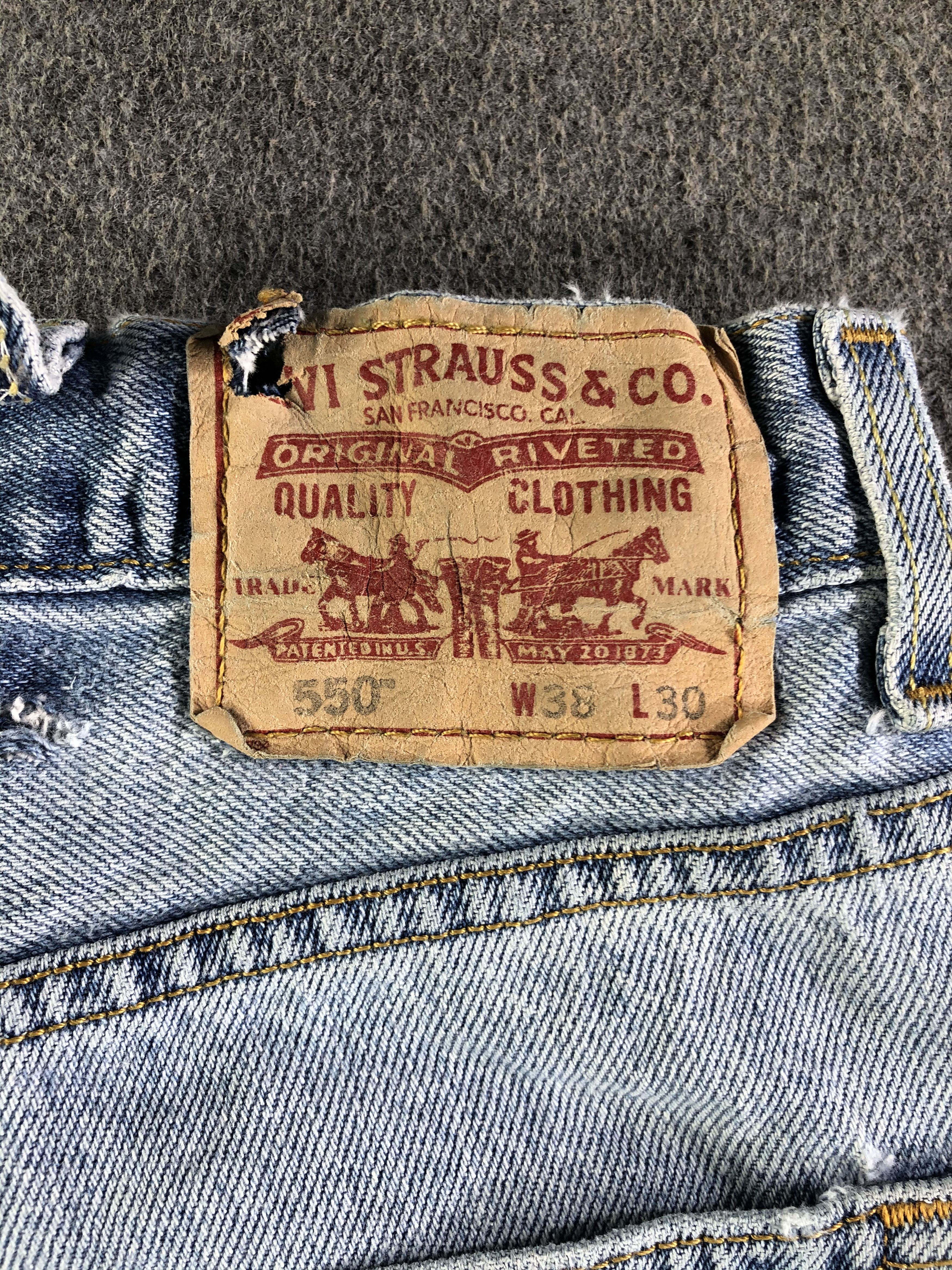 Levi's Vintage Blue Wash Levis 550 Jeans-J4231 Size US 37 - 5 Thumbnail