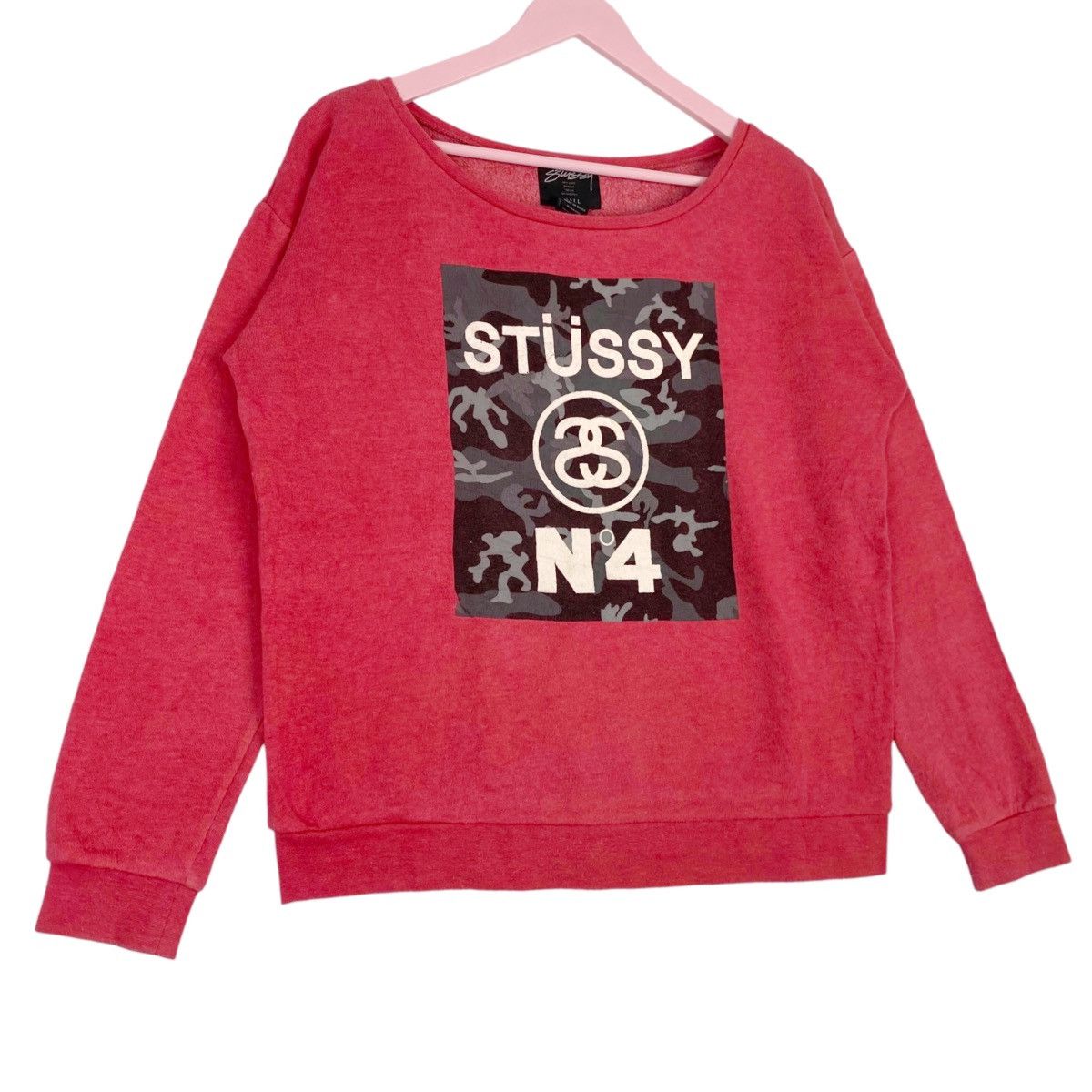 Stussy × Vintage Vintage Stussy Printed Crewneck Sweatshirt Red Size US S / EU 44-46 / 1 - 3 Thumbnail