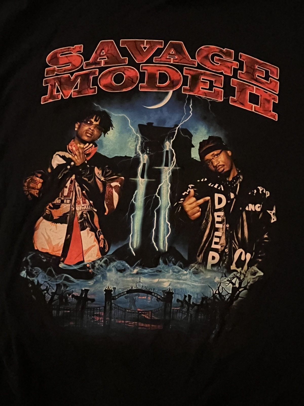 21 Savage × Vintage 21 Savage X Metro Boomin SAVAGE MODE II vintage tee Size US XL / EU 56 / 4 - 2 Thumbnail