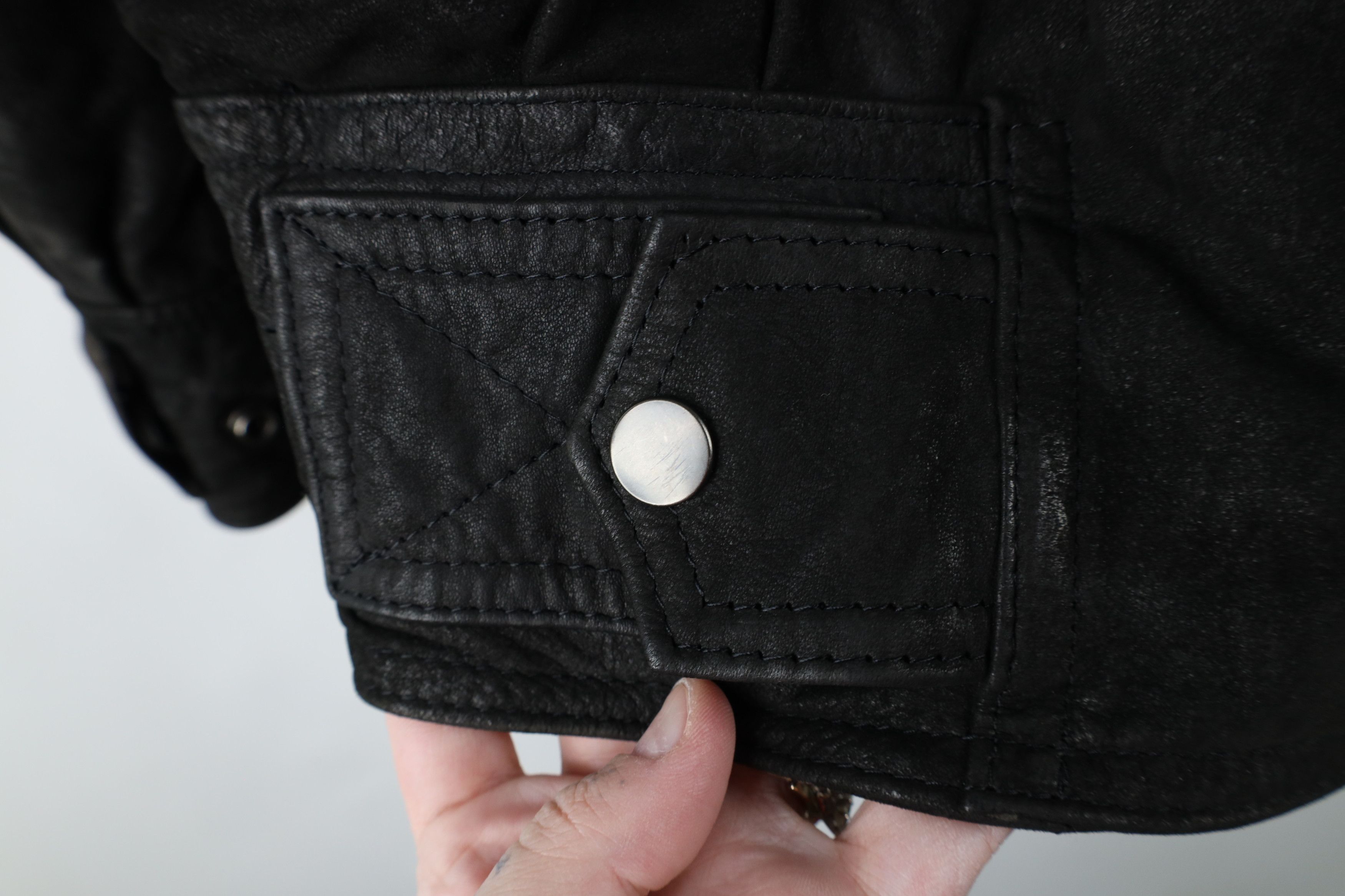Vintage Vintage 90s Streetwear One Button Suede Leather Jacket Size S / US 4 / IT 40 - 9 Thumbnail