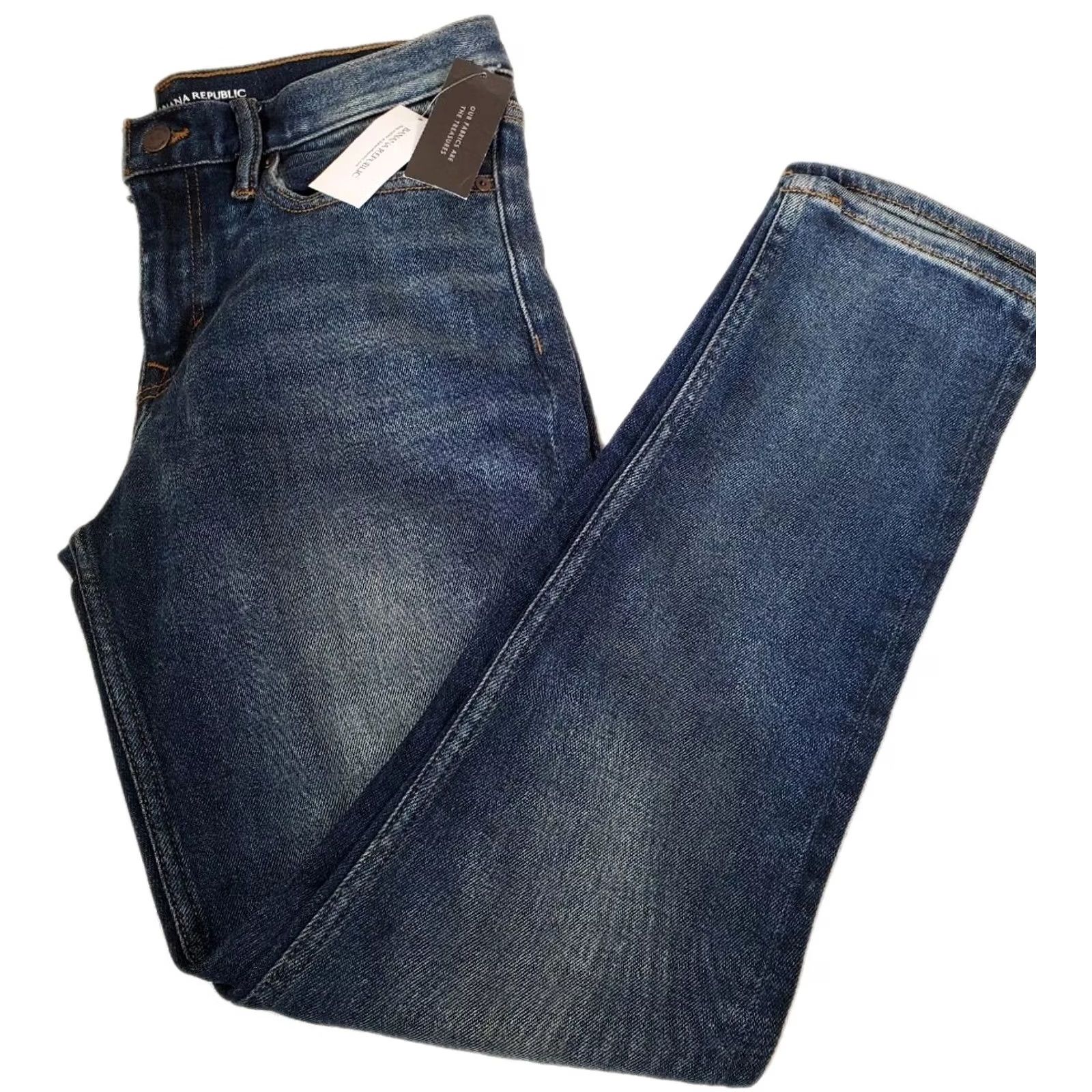 Banana Republic Banana Republic Legacy Slim Jeans Medium Wash Men's 30W/30L Slim Fit Stretch Denim 5-Pocket Inseam 29" NWT Size US 30 / EU 46 - 2 Thumbnail